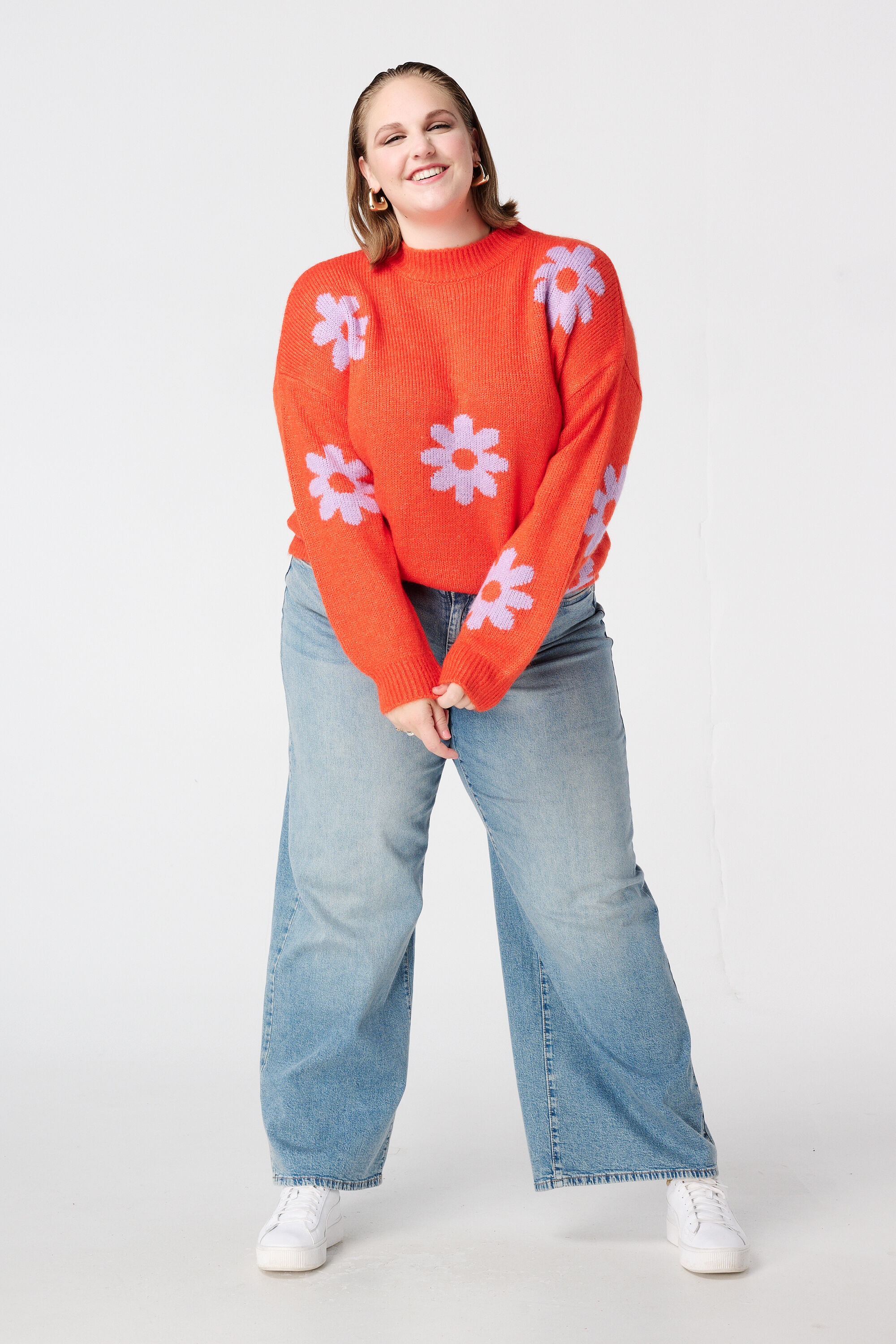 Trui met bloemen print image number 5