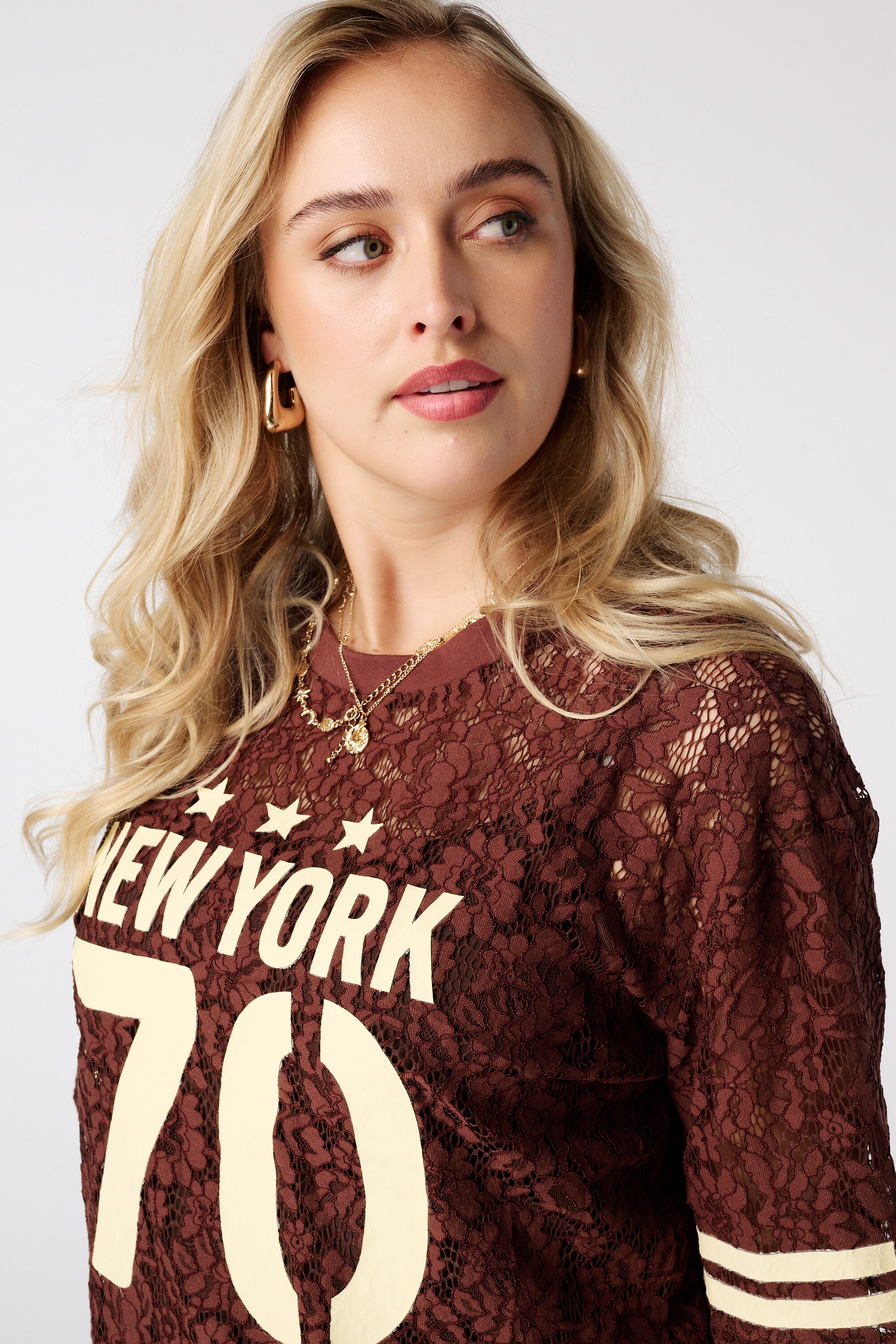 Top en dentelle style jersey image number 4