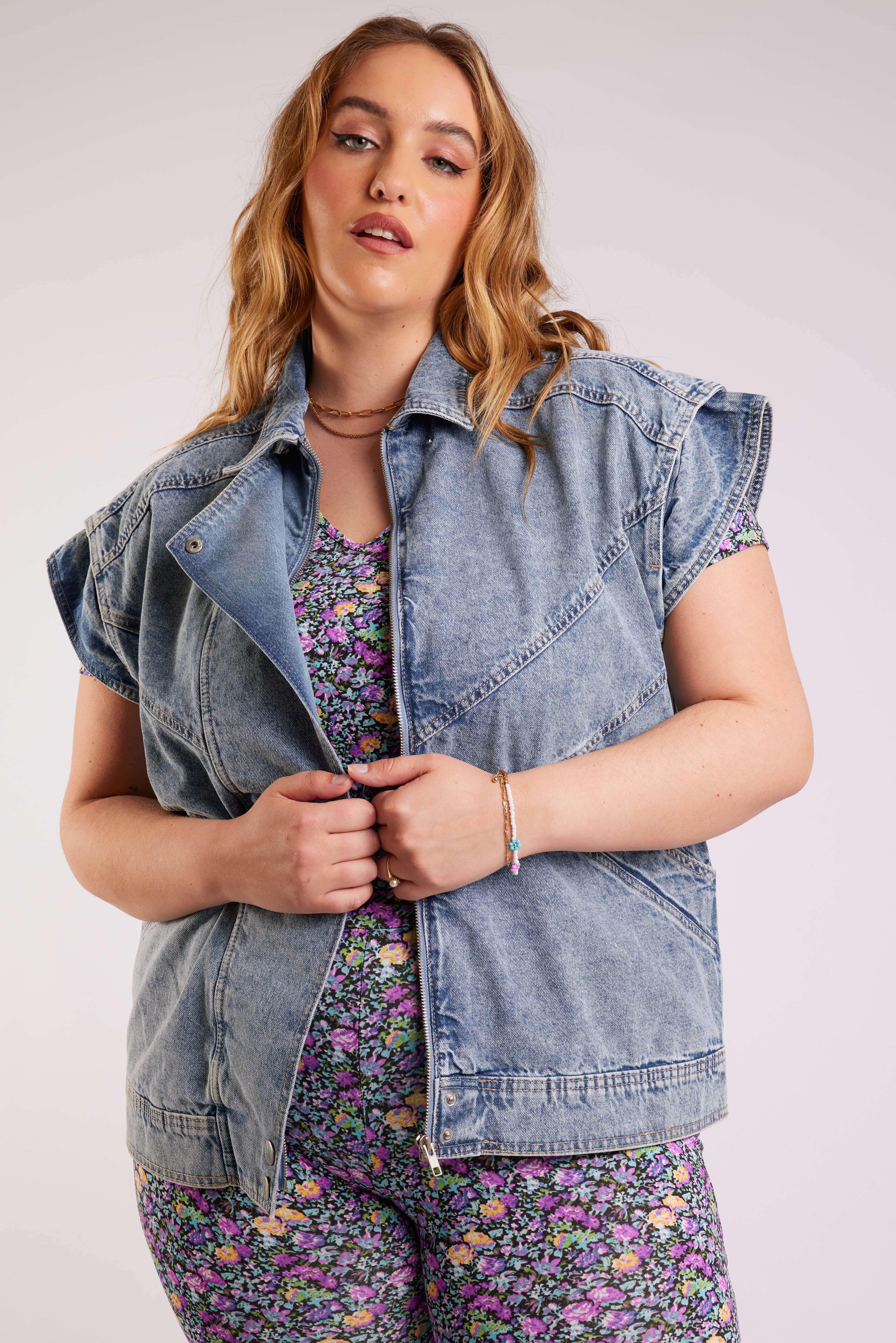 Denim gilet  image number 6