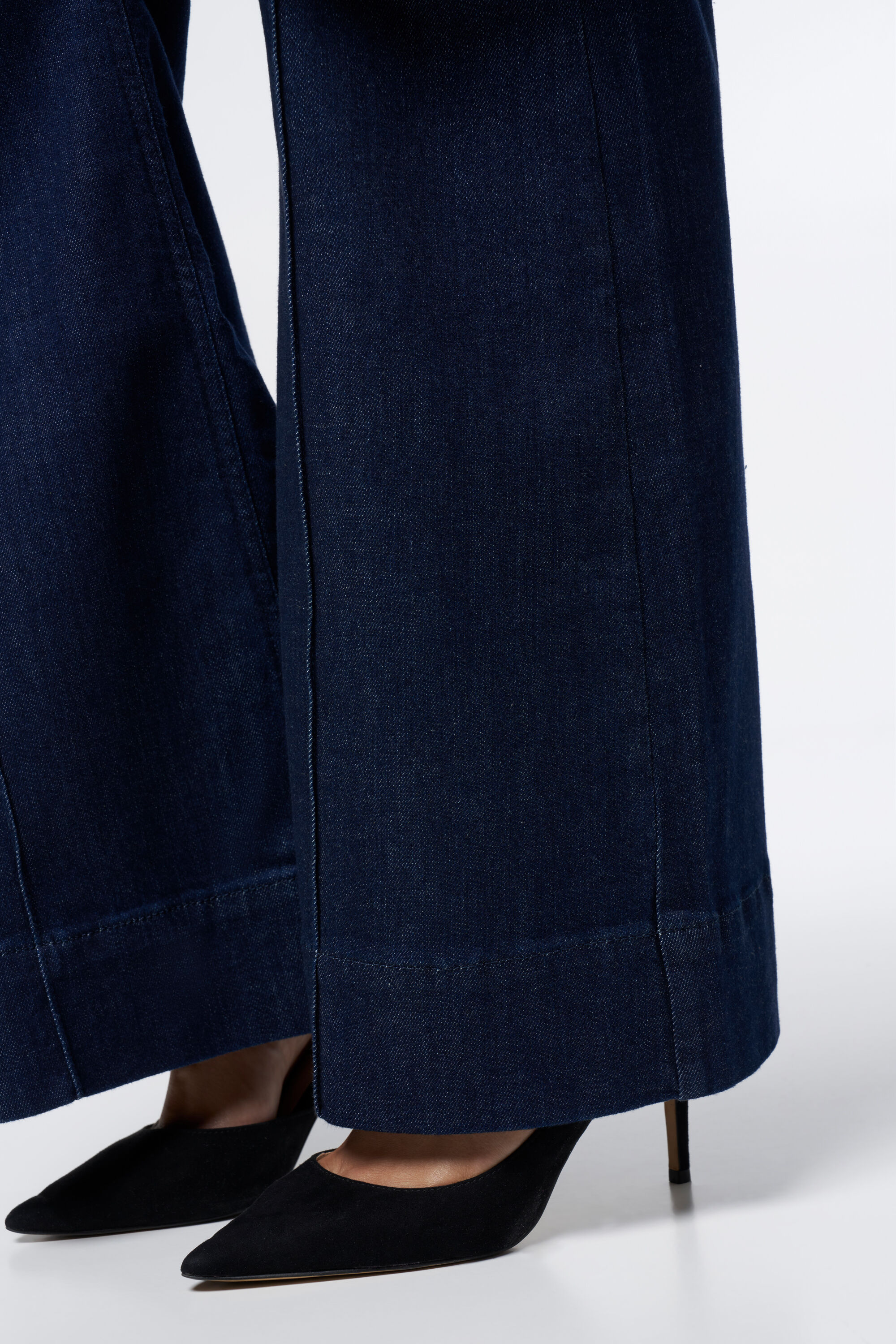 Flared leg jeans met siernaad image number 4