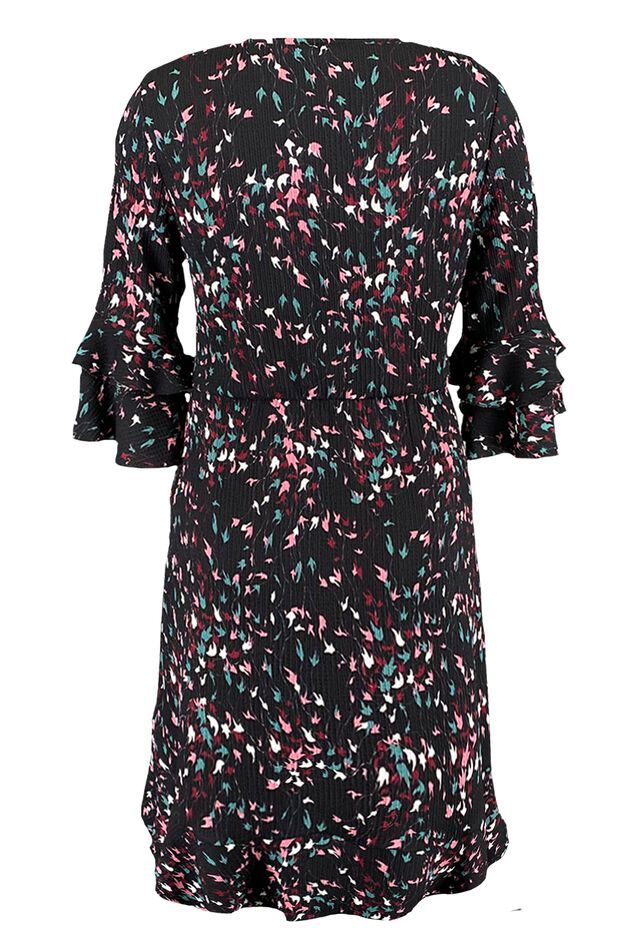 Overslag jurk met print image number 2