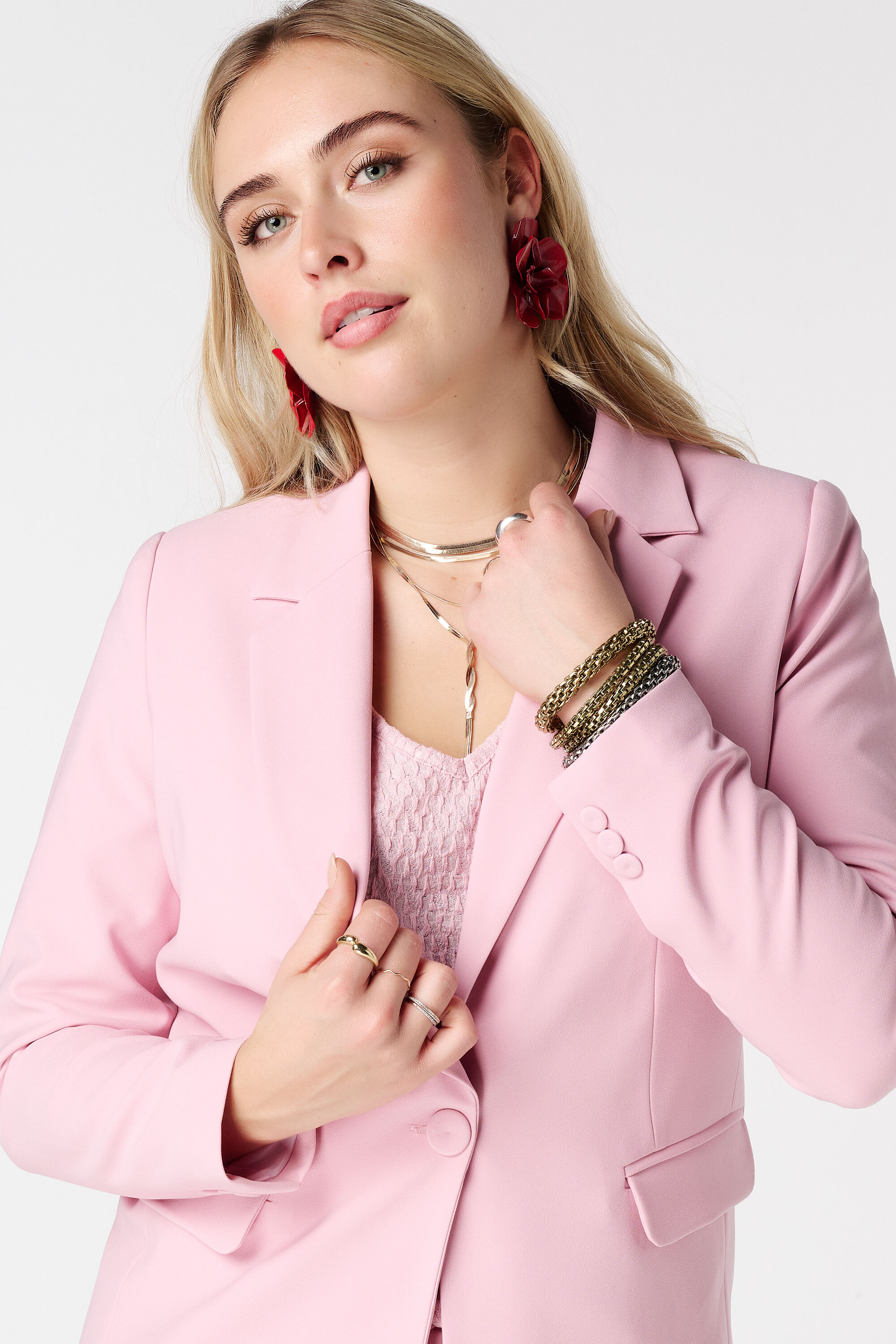 Veste blazer &agrave; un bouton image number 4