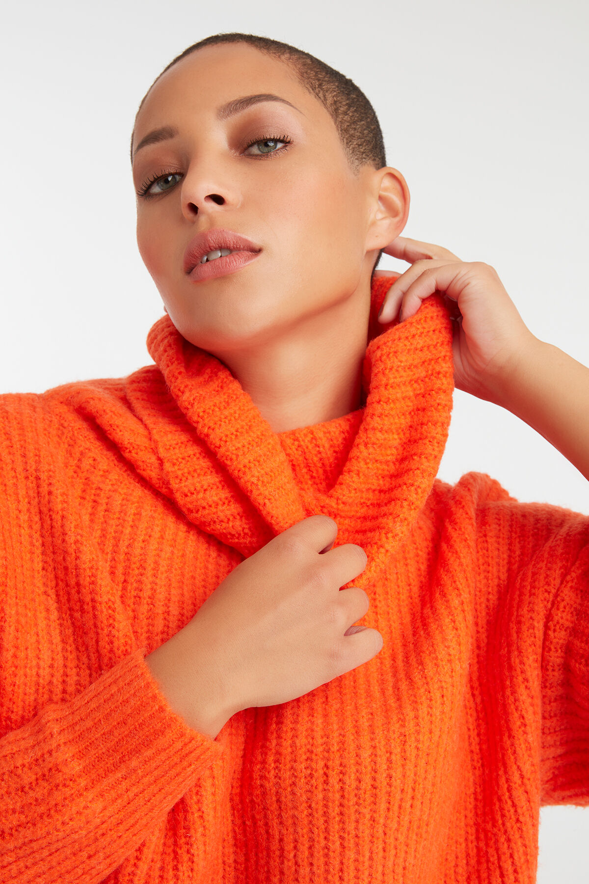 Gebreide trui met col image number 7