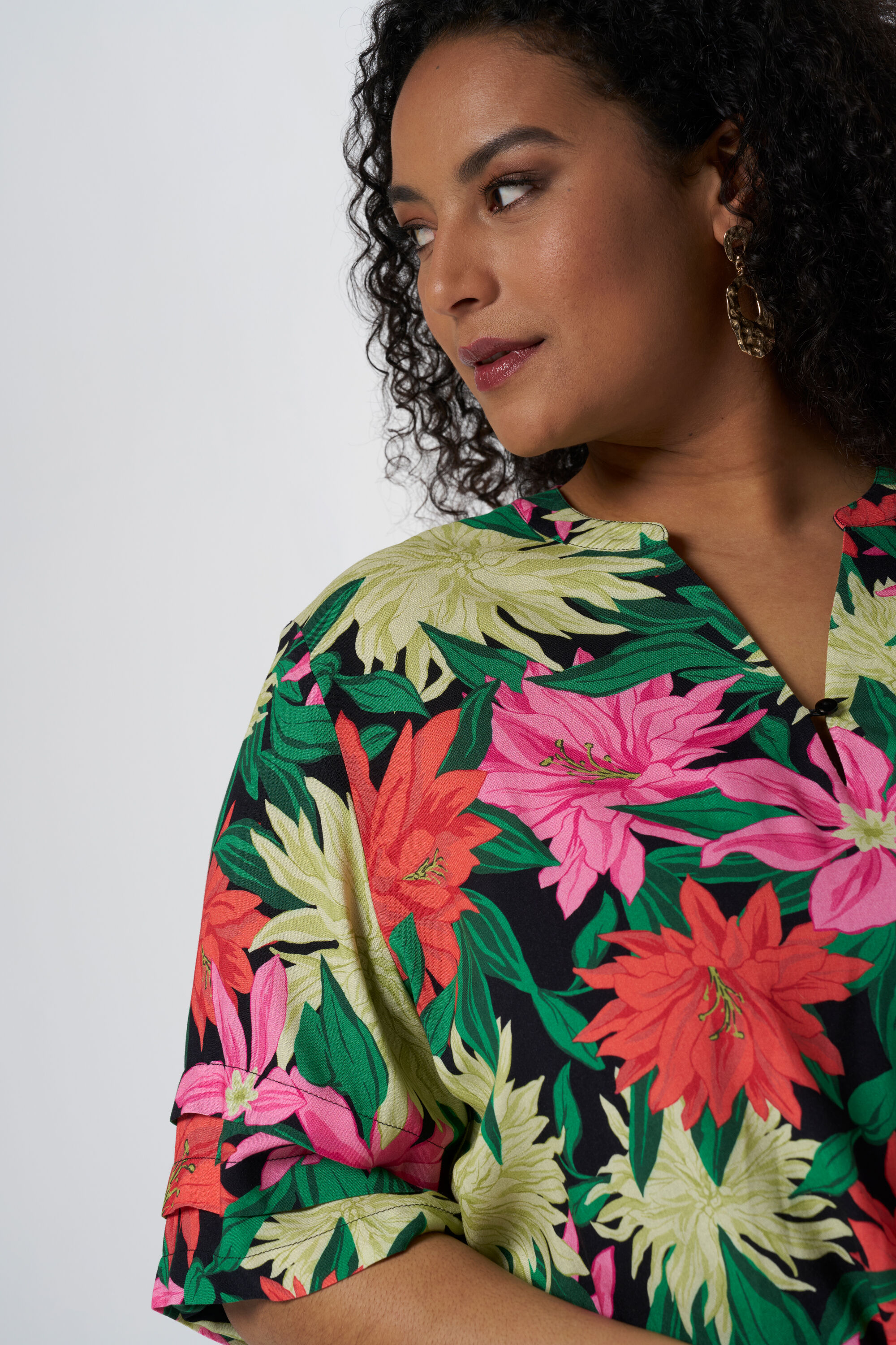 Chemisier &agrave; manches courtes et &agrave; imprim&eacute; image number 4