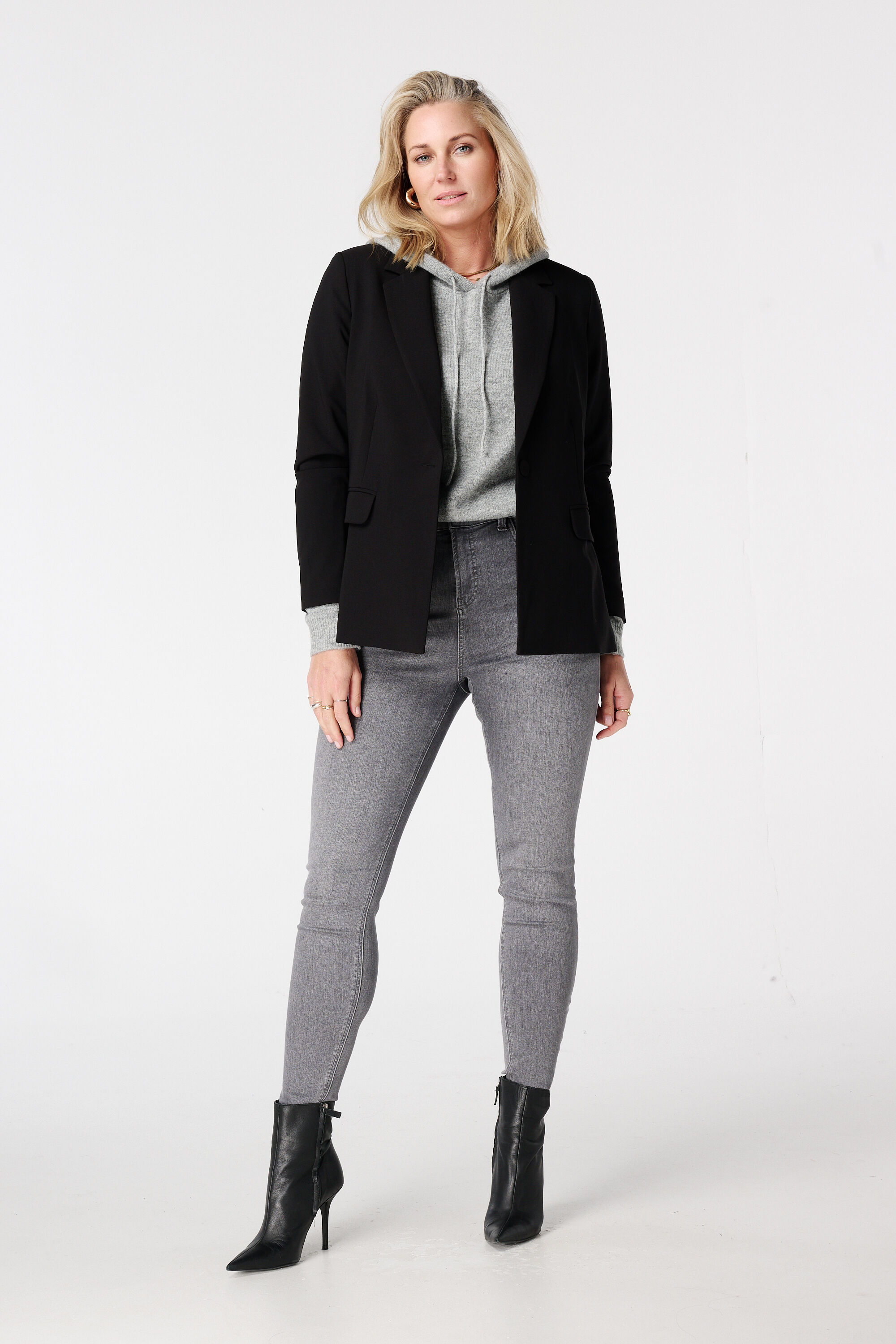 Skinny leg high waist jeans CHERRY