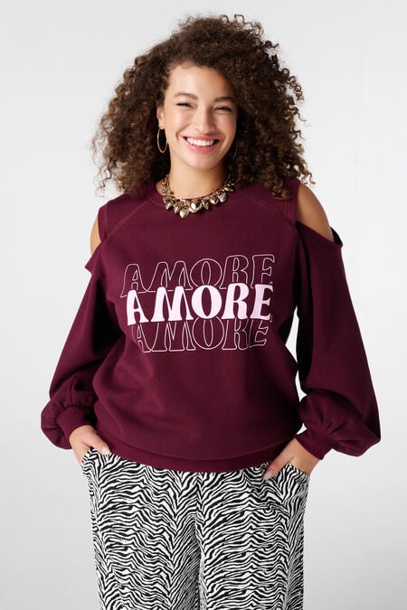 Sweater met cut-out schouder Sweater met cut-out schouder