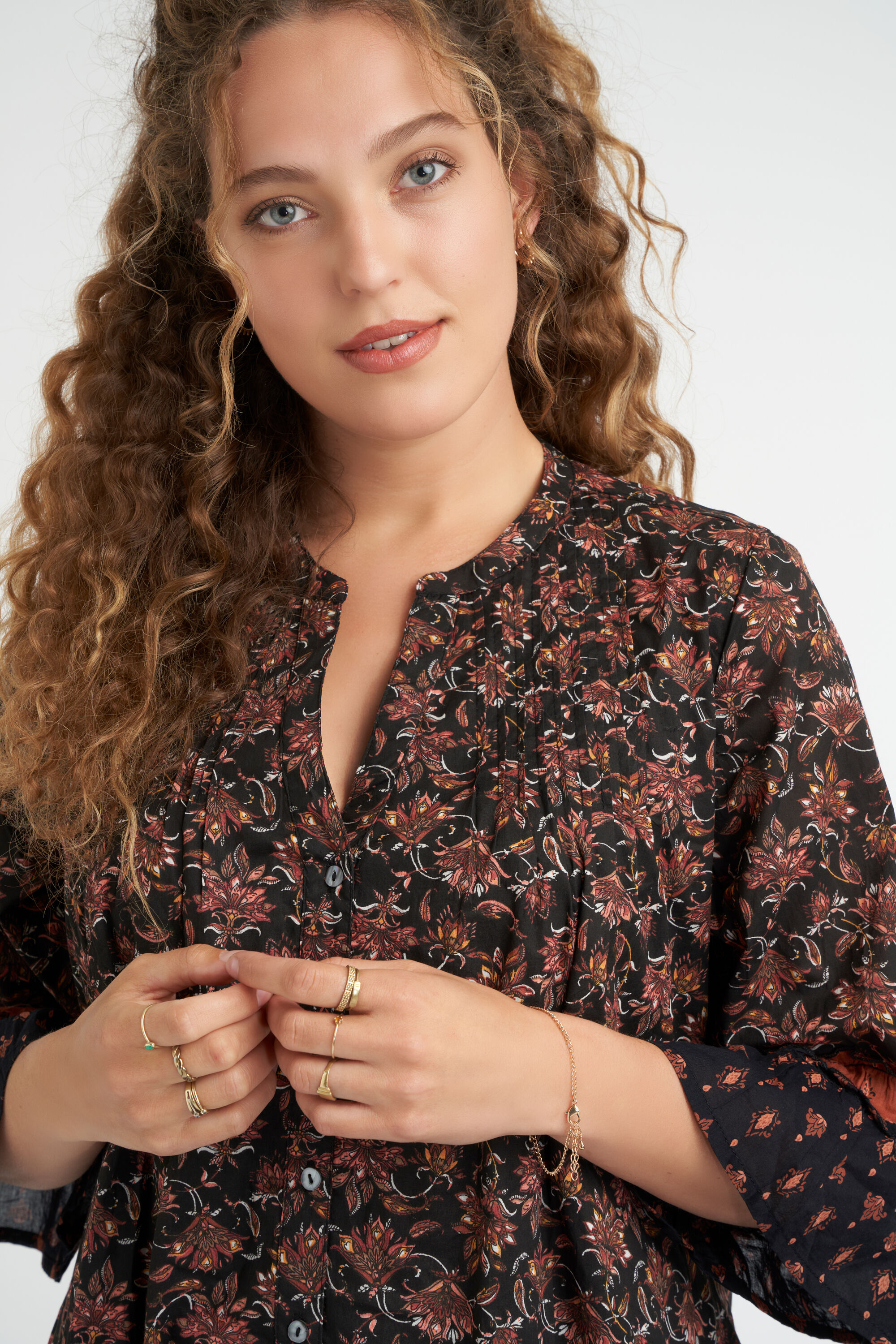 Robe coupe trap&egrave;ze &agrave; imprim&eacute;  image number 4