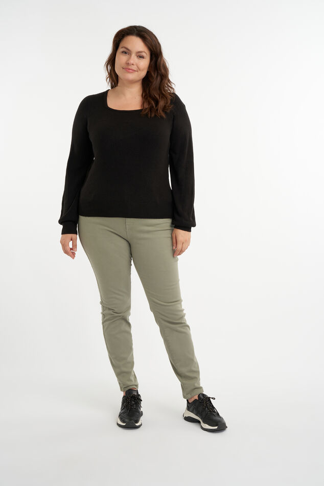 Trui met vierkante hals image number 5