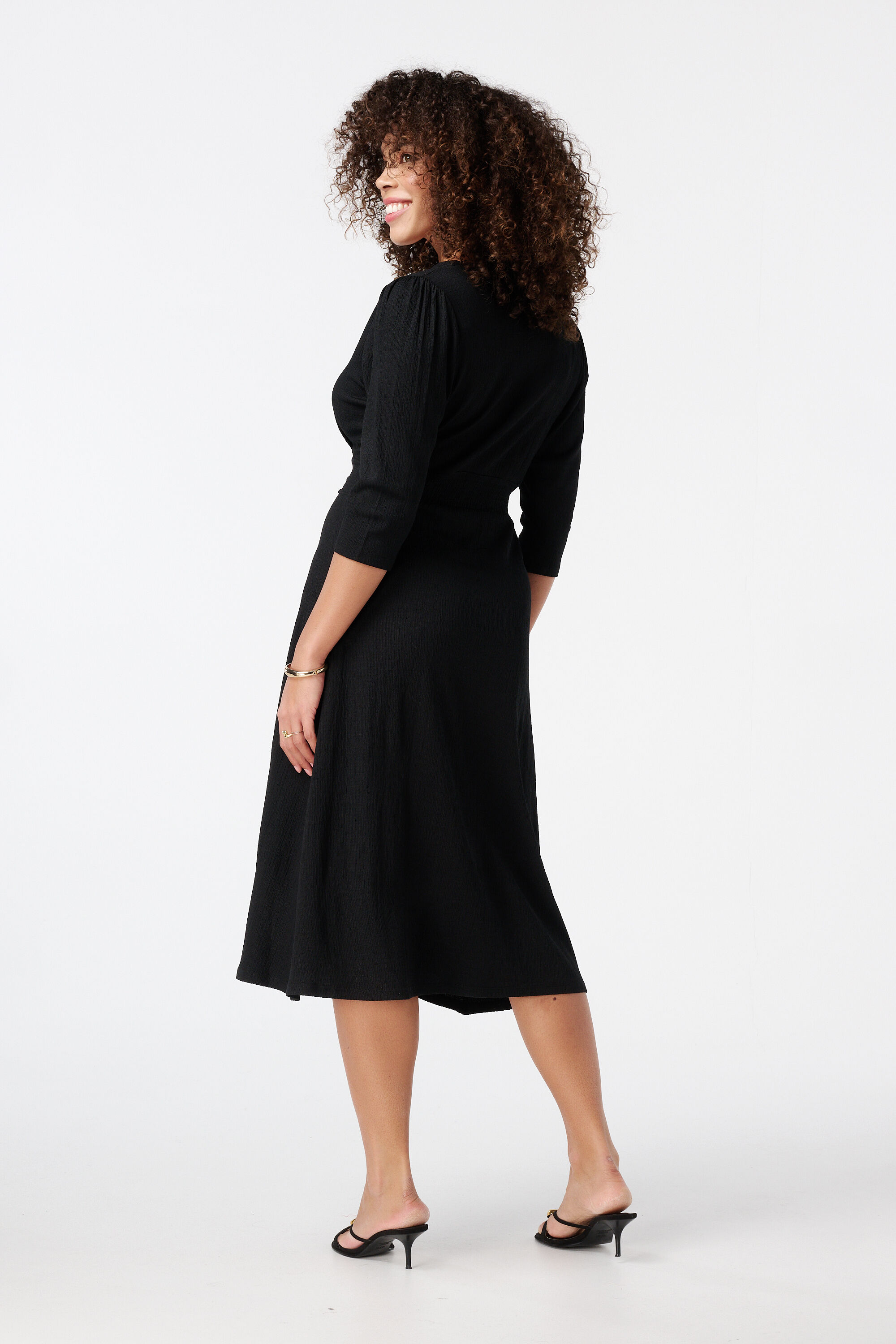 Midi jurk met structuur image number 3