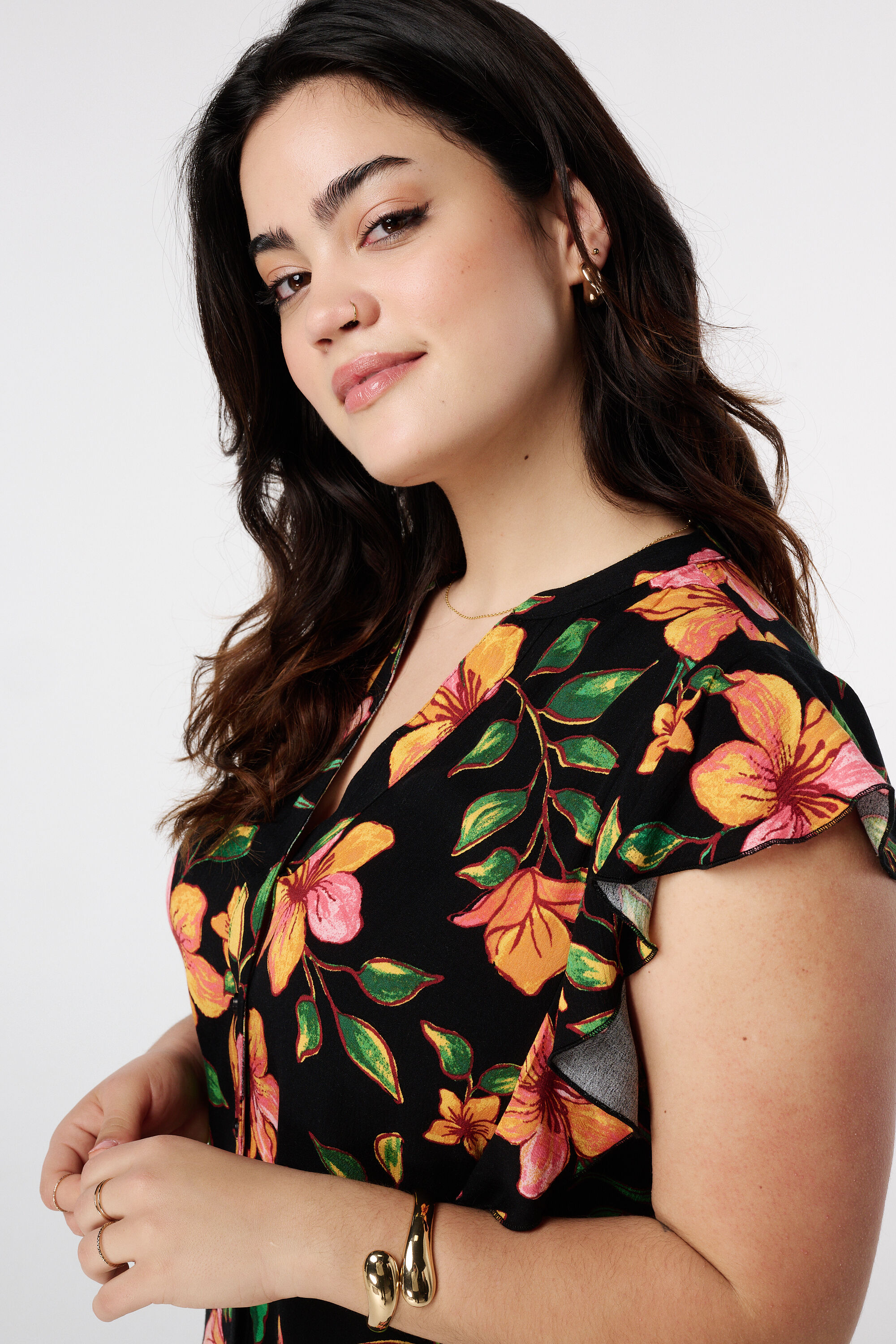 Top met bloemen print image number 4