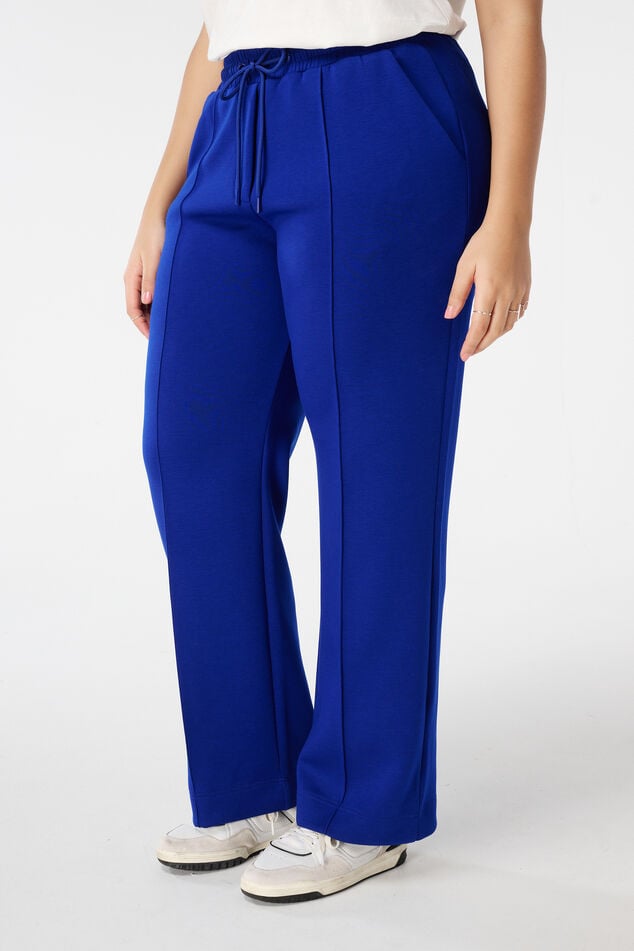 Pantalon avec taille élastique et couture décorative image number 5