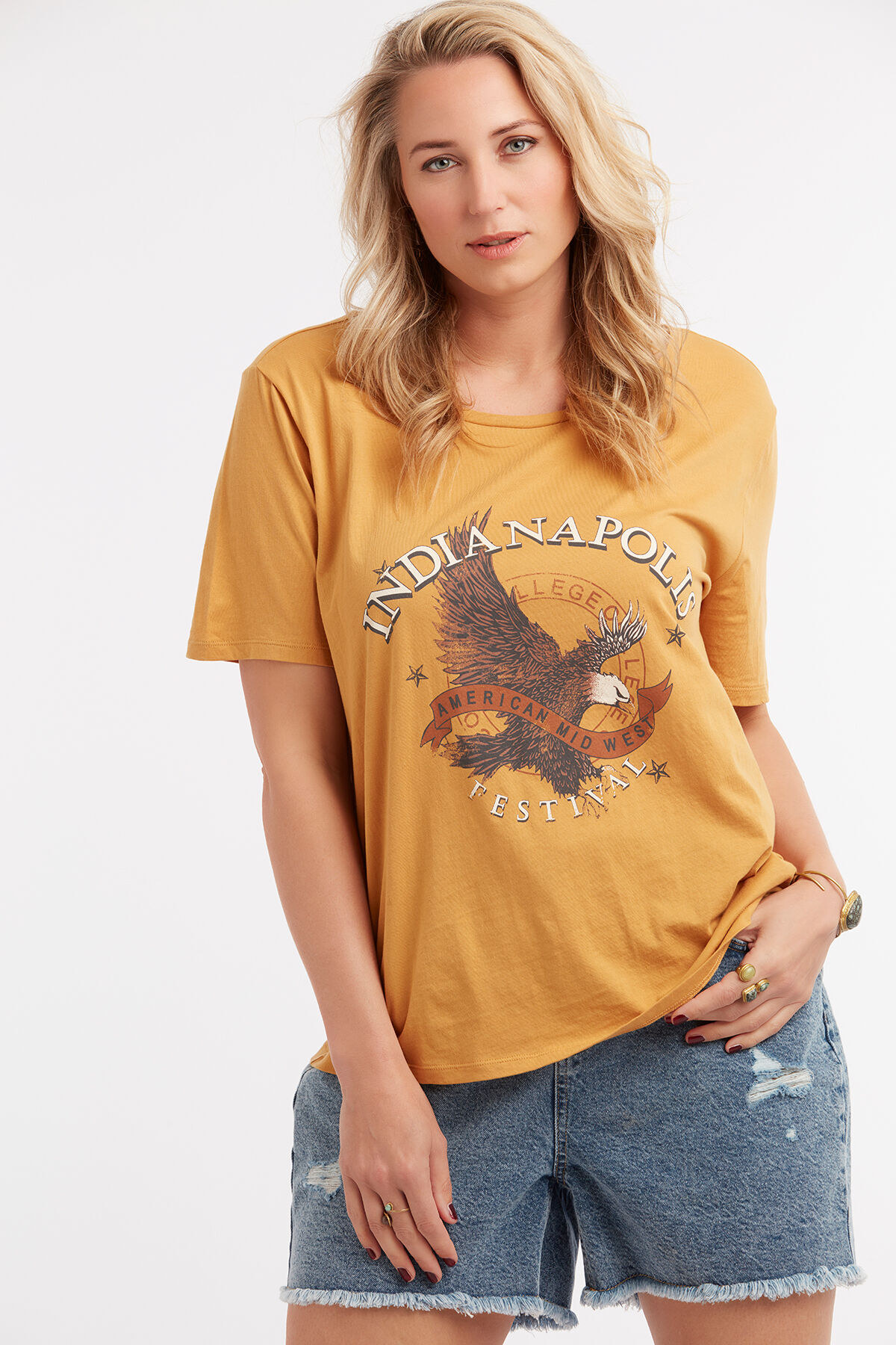 T-shirt met printopdruk image number 5