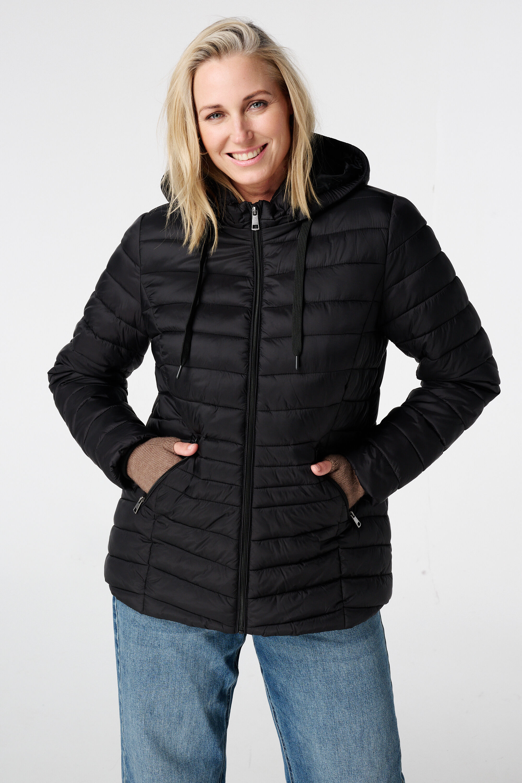 Licht gewatteerde jas