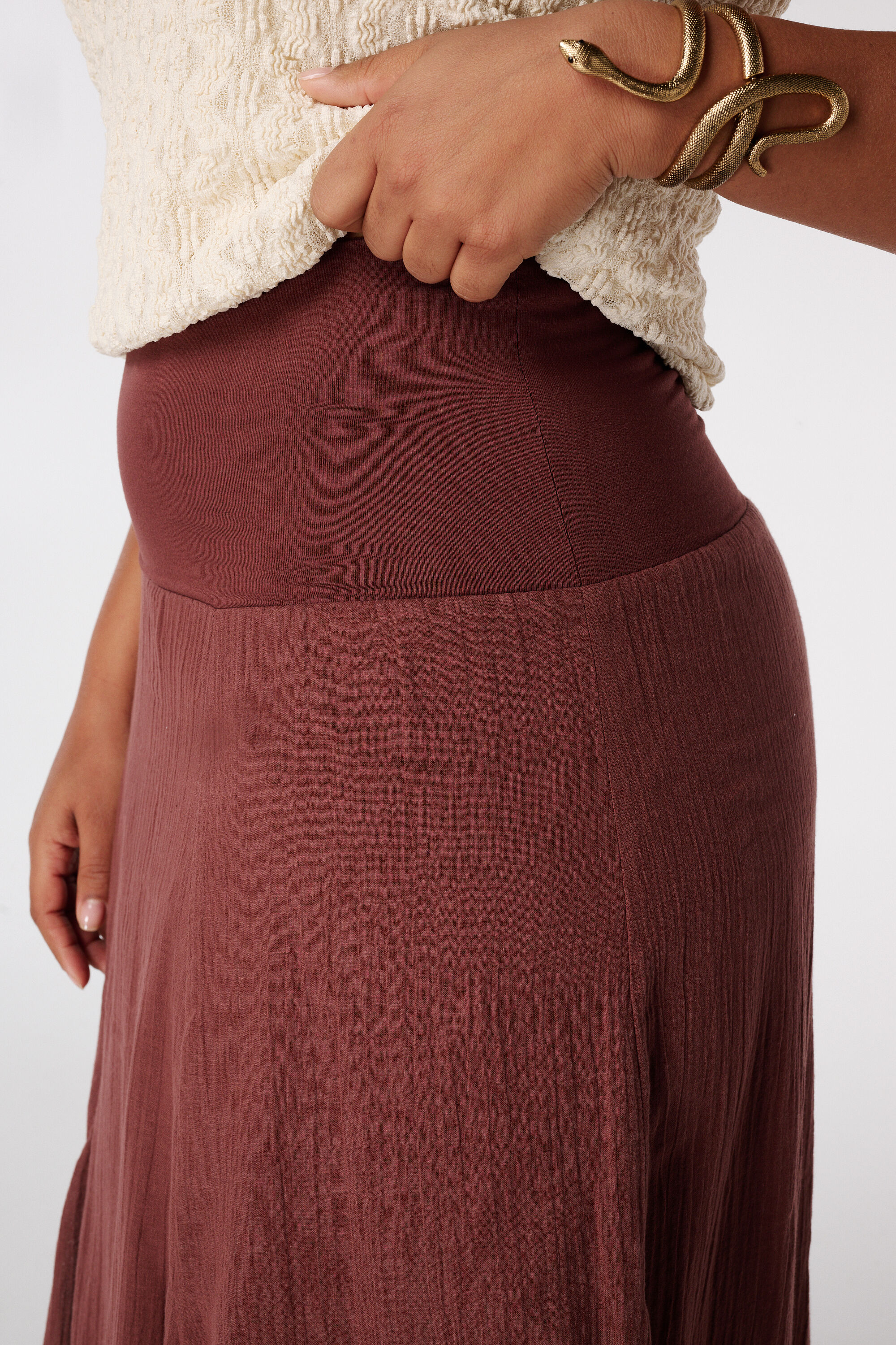 Maxi uitlopende rok image number 4