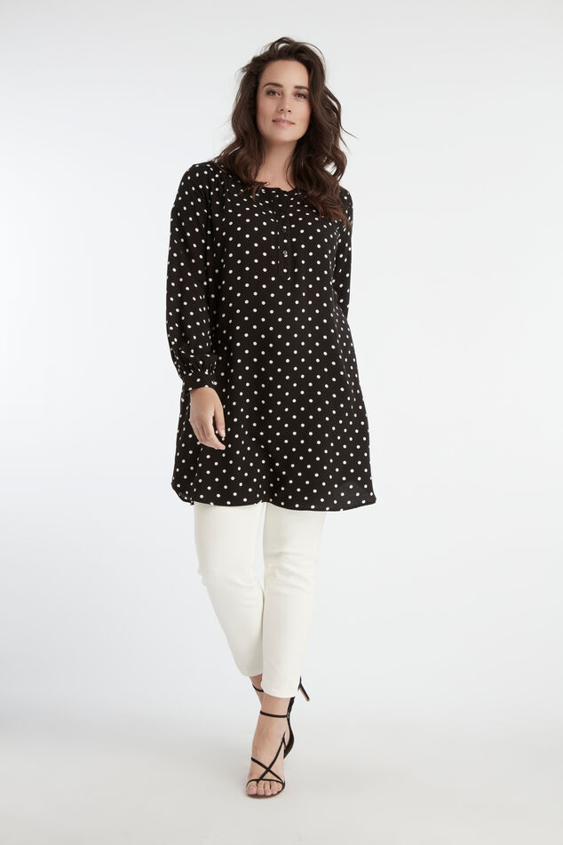 Chemisier tunique à pois image number 3