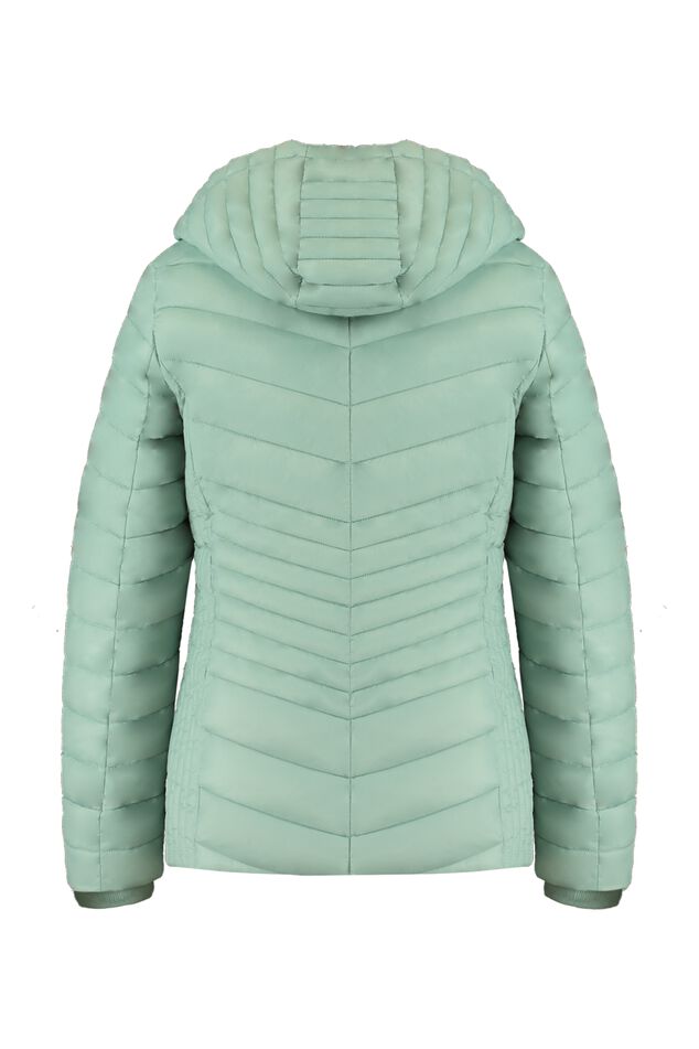 Gewatteerde jas met capuchon image number 2