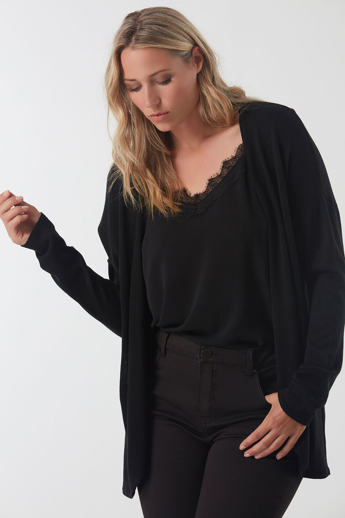 Openvallend vest met tijgerprint image number 4