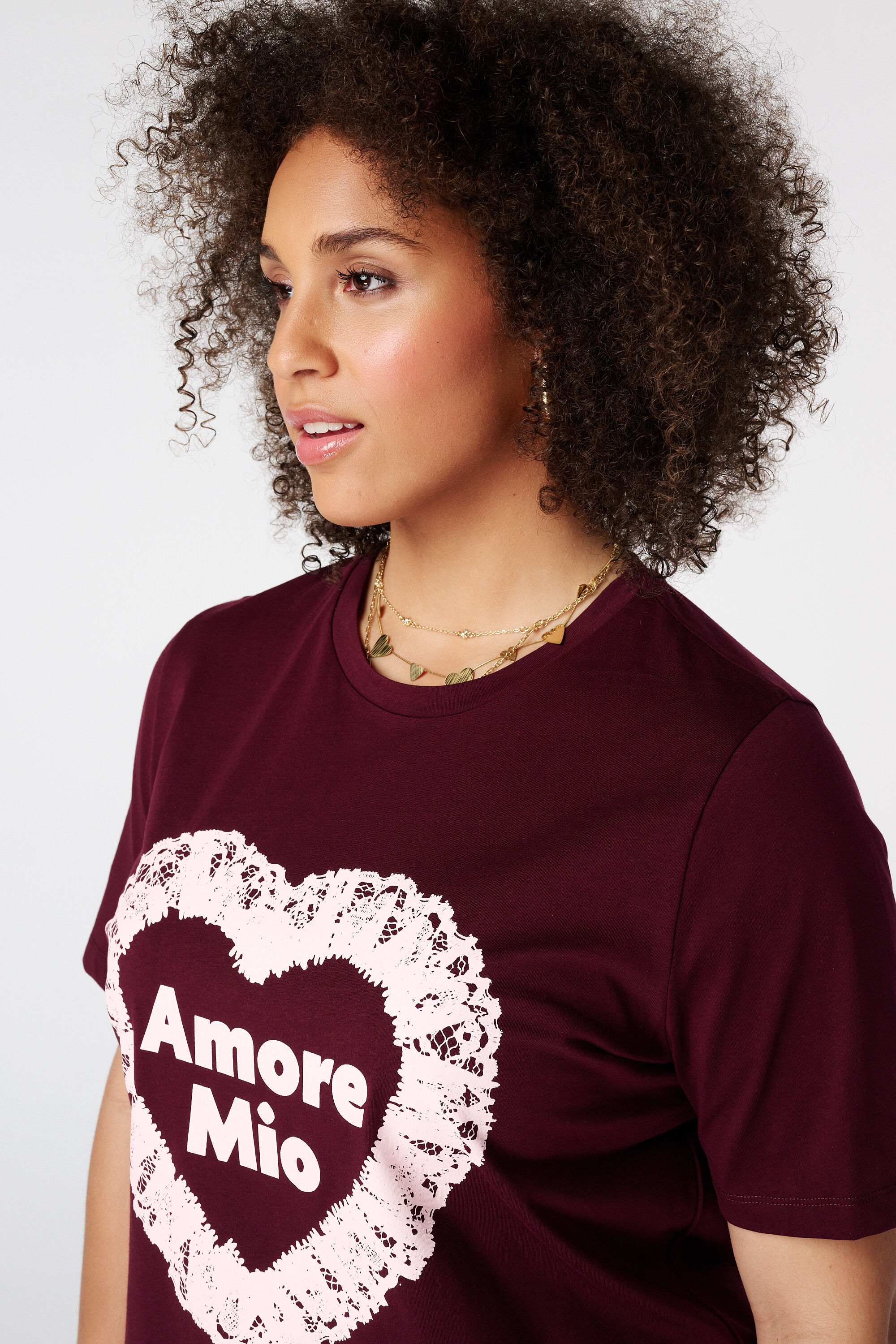 T-shirt met kanten artwork image number 4