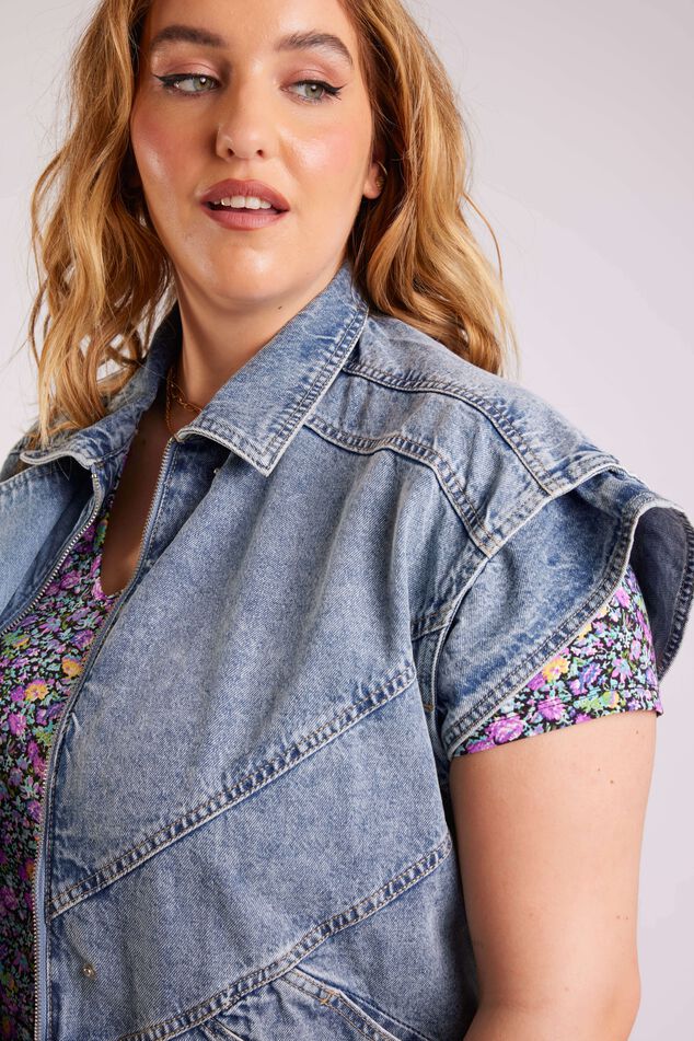 Denim gilet  image number 5