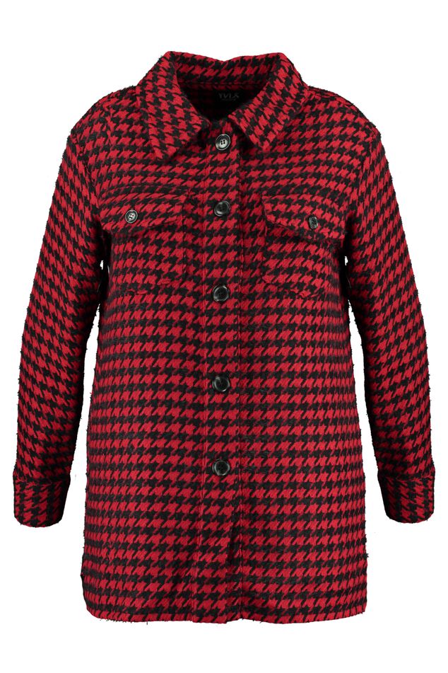 Shacket met pied-de-poule print image number 1
