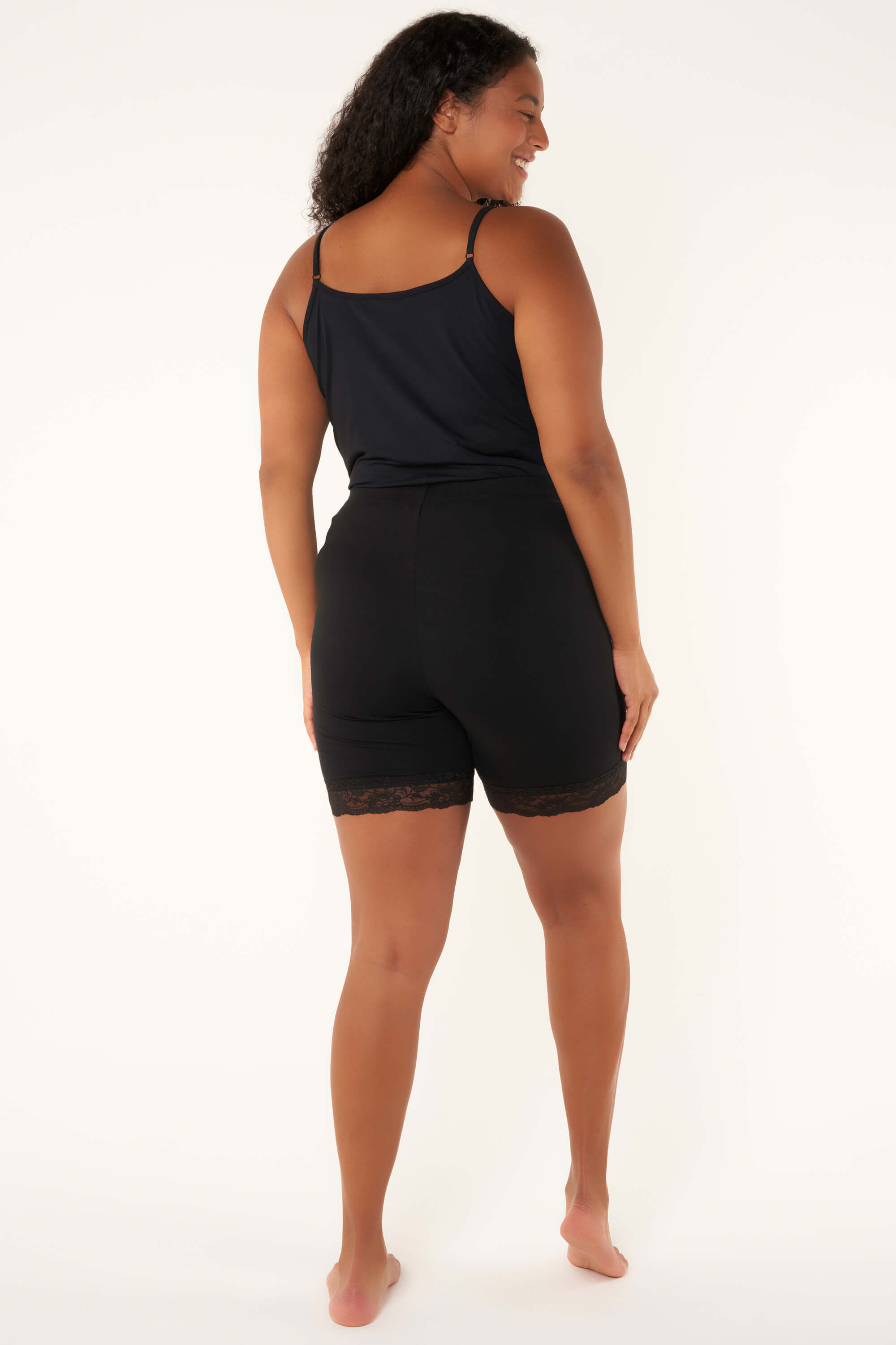 Korte legging met kant image number 3