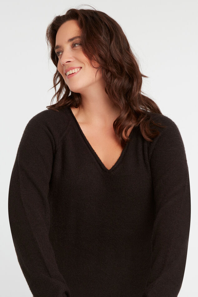 Robe pull avec col en V        image number 4