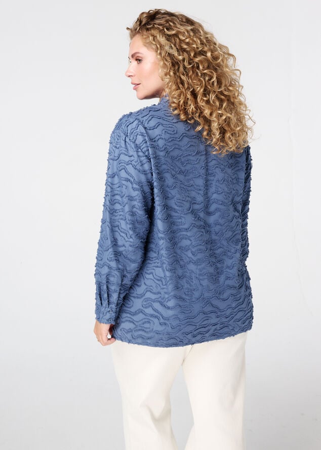 Blouse oversize en tissu structuré image number 3