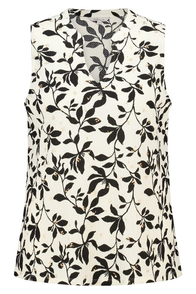 Mouwloze top met print image number 1