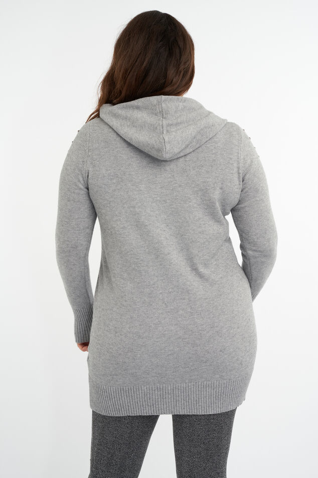 Lange sweater met capuchon image number 3