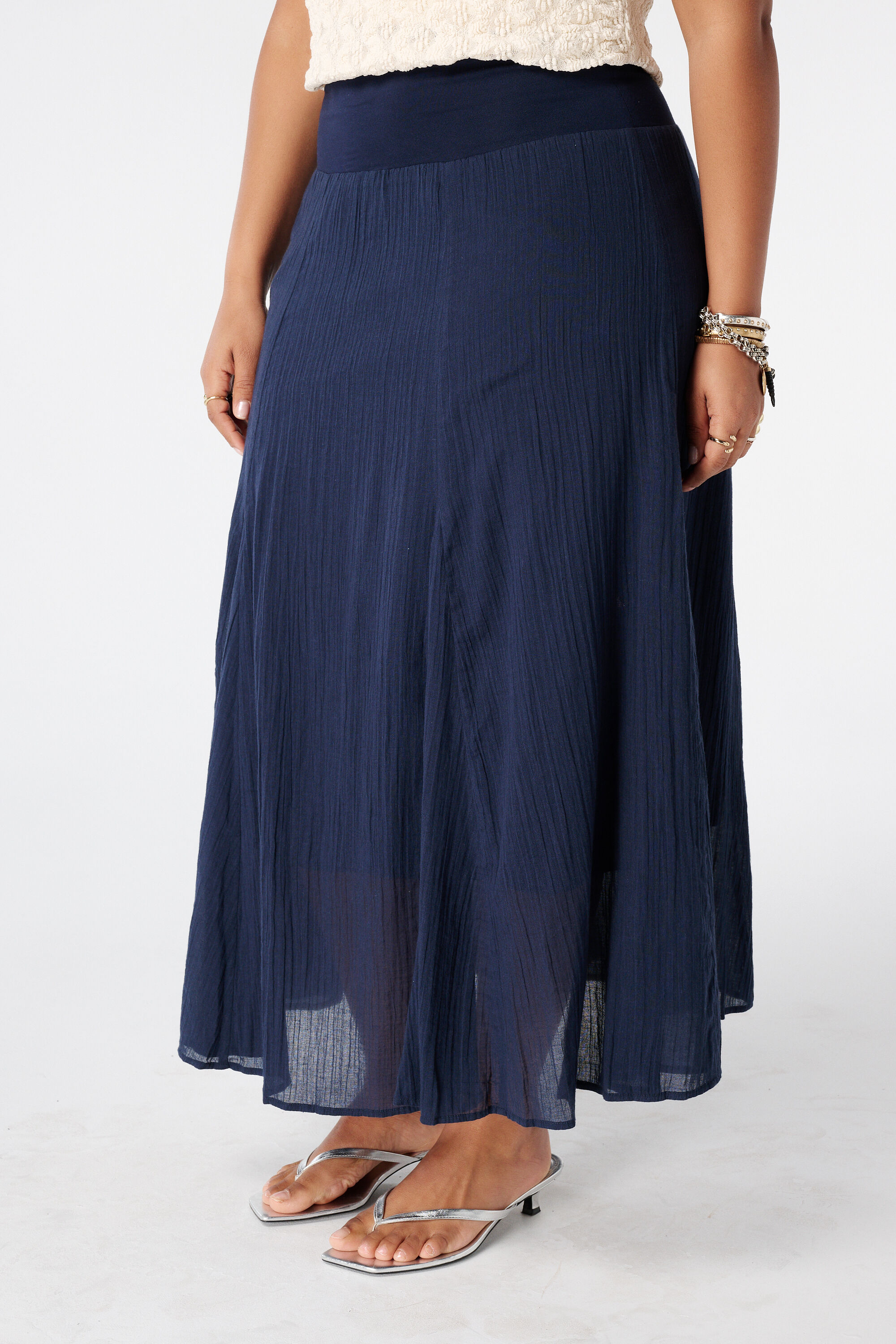 Maxi uitlopende rok image number 5