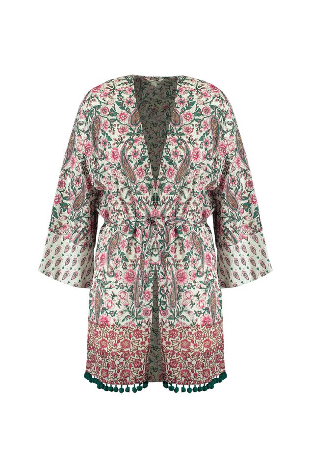 Kimono met kleurrijke print image number 1