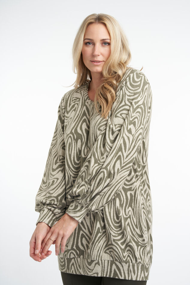 Lange trui met print image number 6