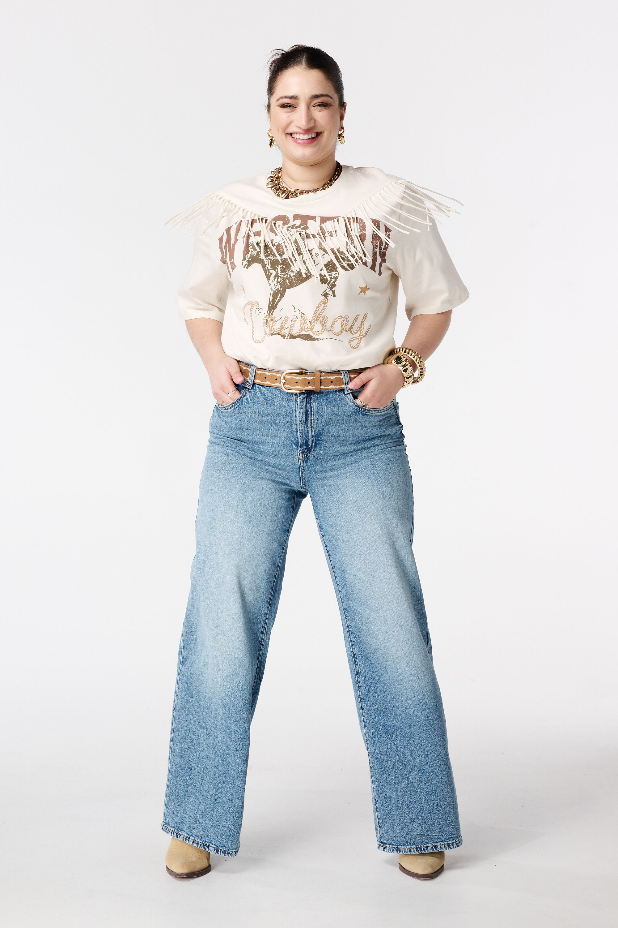 T-shirt western avec franges image number 5