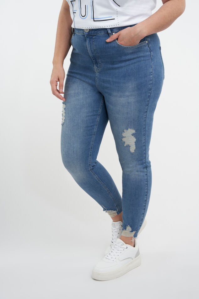 Jeans met destroyed detail image number 5