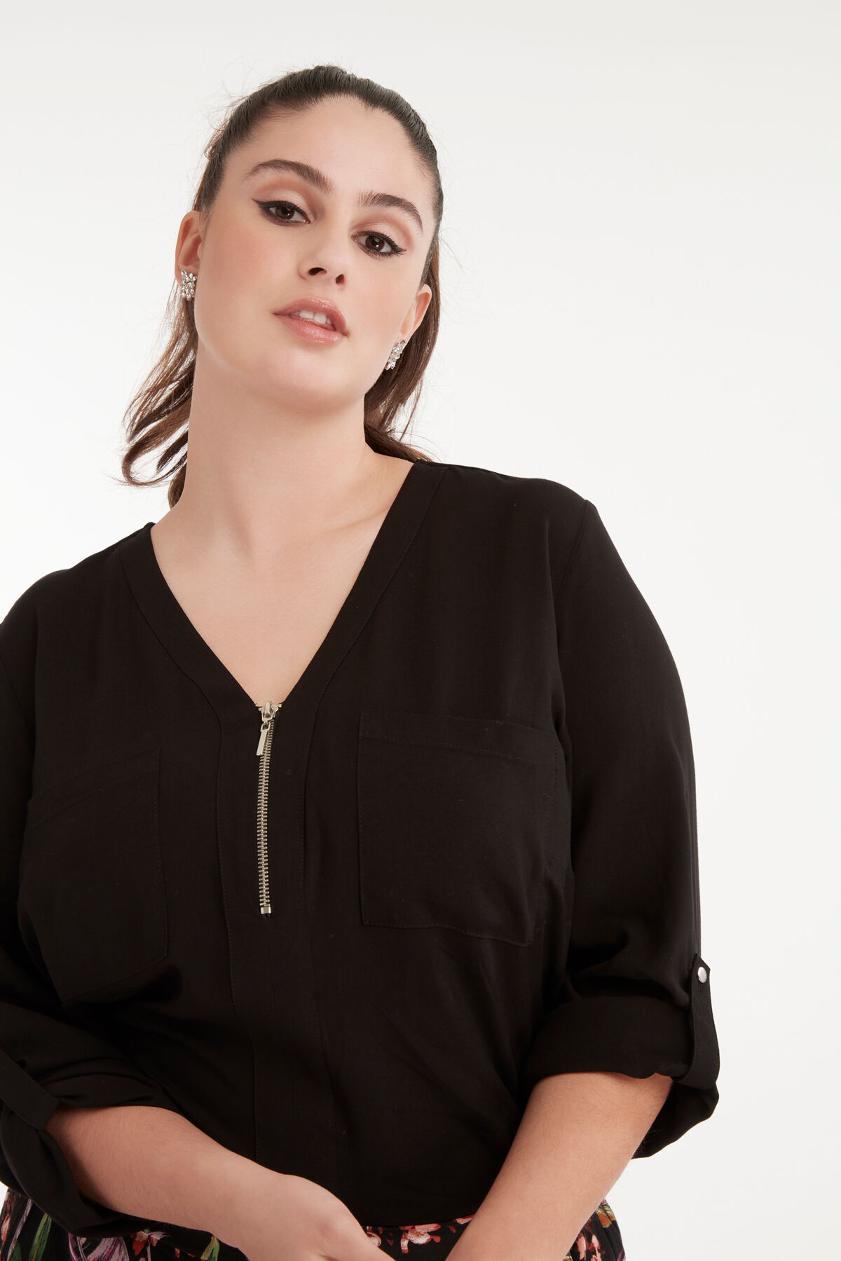 Blouse met rits image number 6