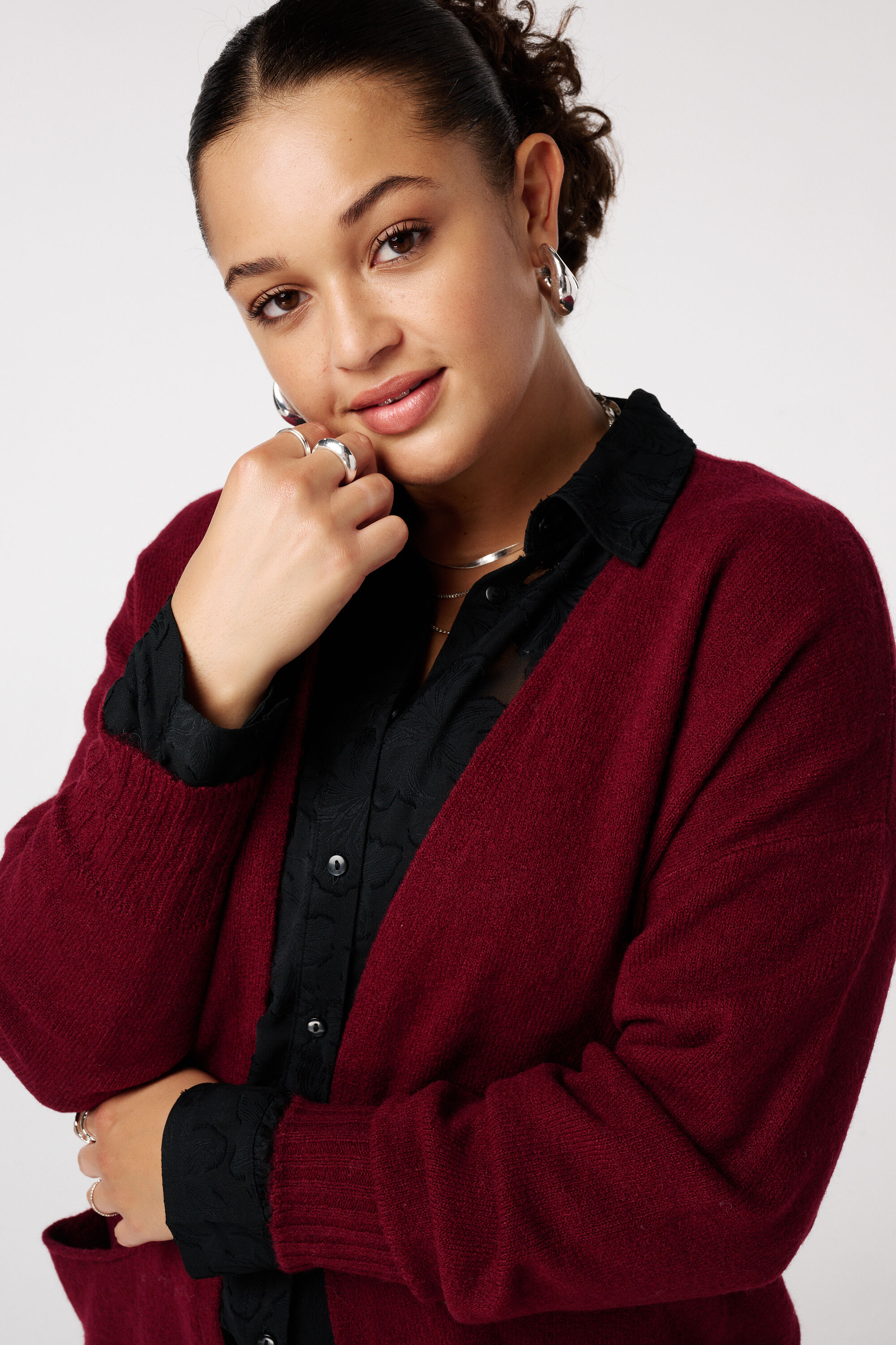 Halflang vest met steekzakken image number 4