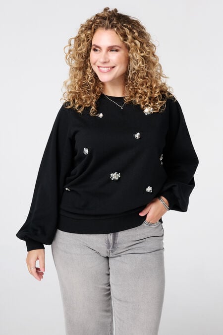 Pull avec fleurs en 3D Pull avec fleurs en 3D