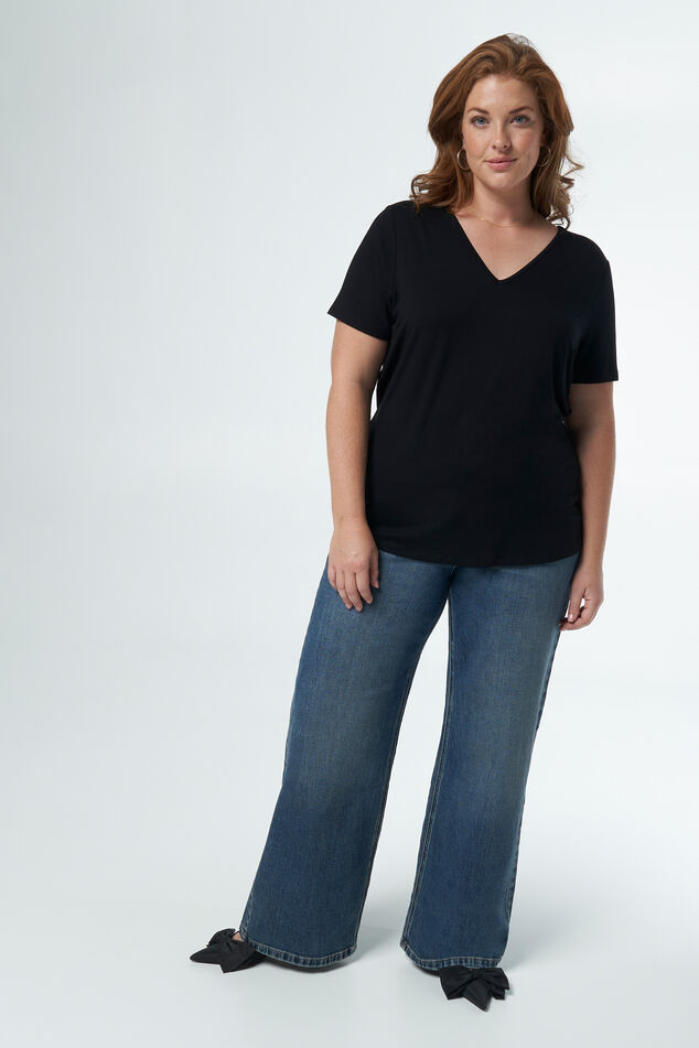 2-pack T-shirts met V-hals image number 5