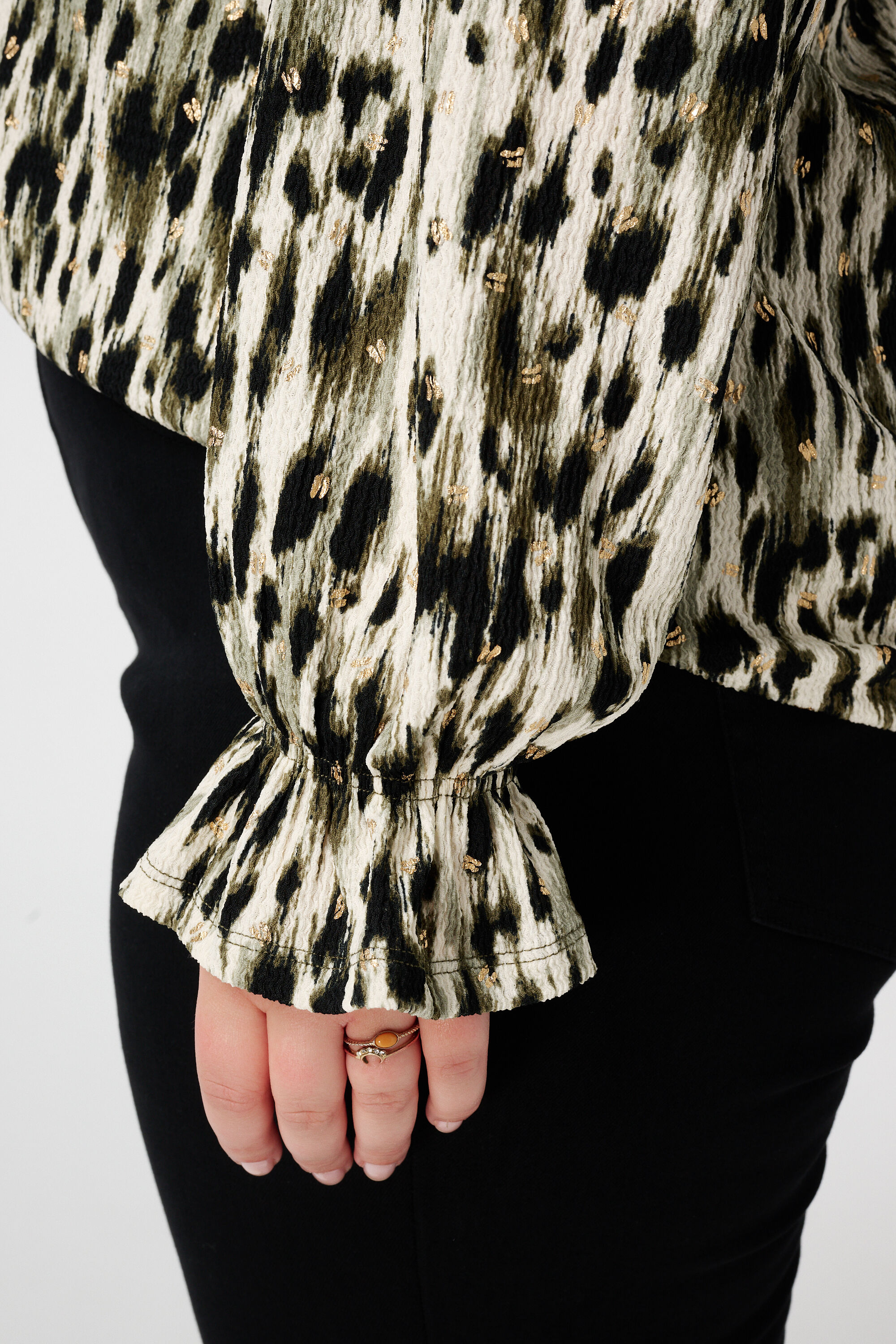 Top met print en stuctuur image number 4