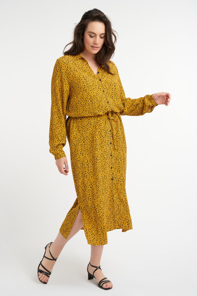 Maxi jurk met strikceintuur image number 4