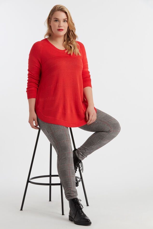 Legging met geruite print image number 4