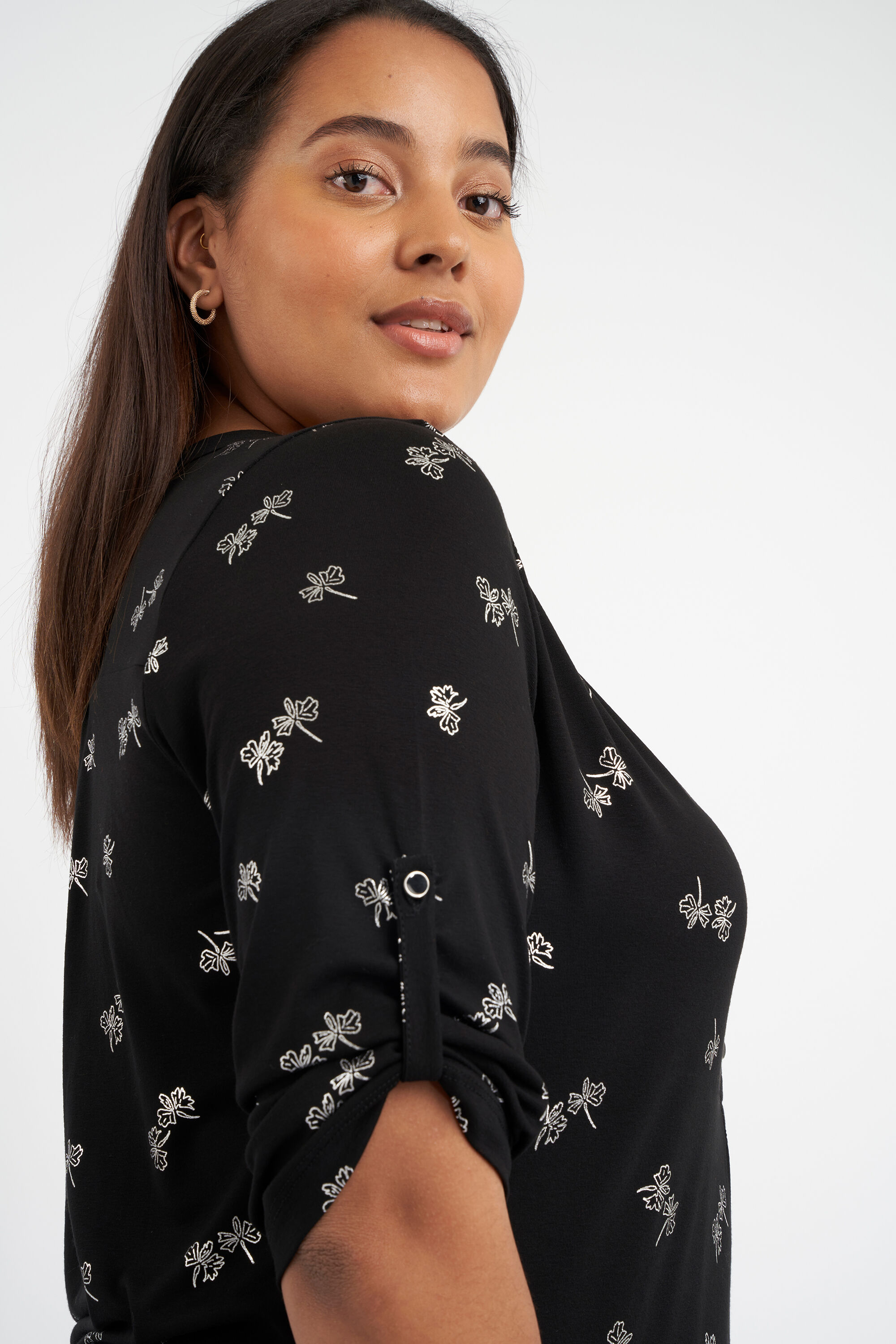 Haut &agrave; imprim&eacute; m&eacute;tallis&eacute; image number 4