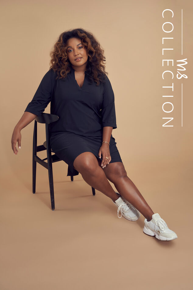 Jurk met V-hals image number 0