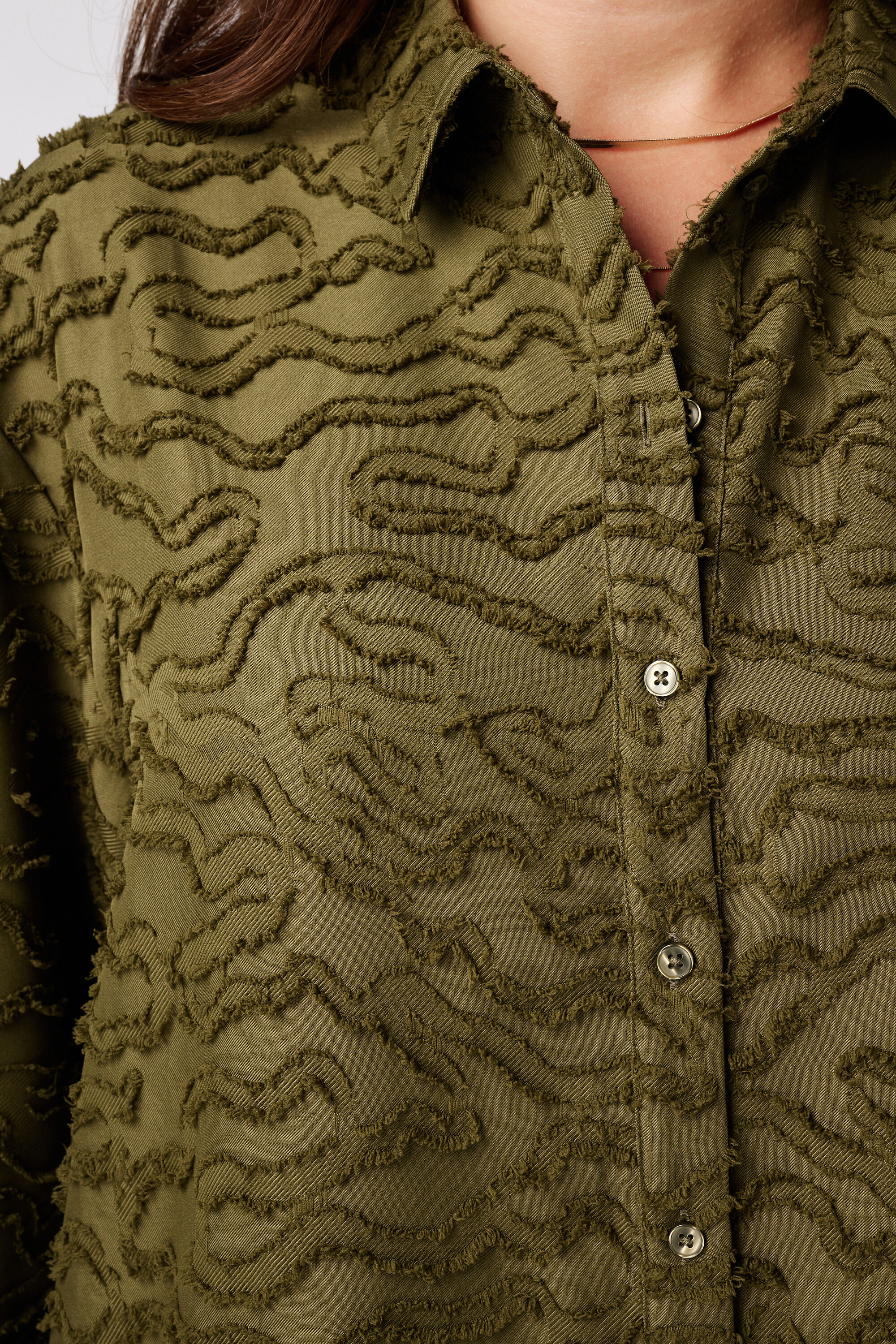 Blouse oversize en tissu structur&eacute; image number 6