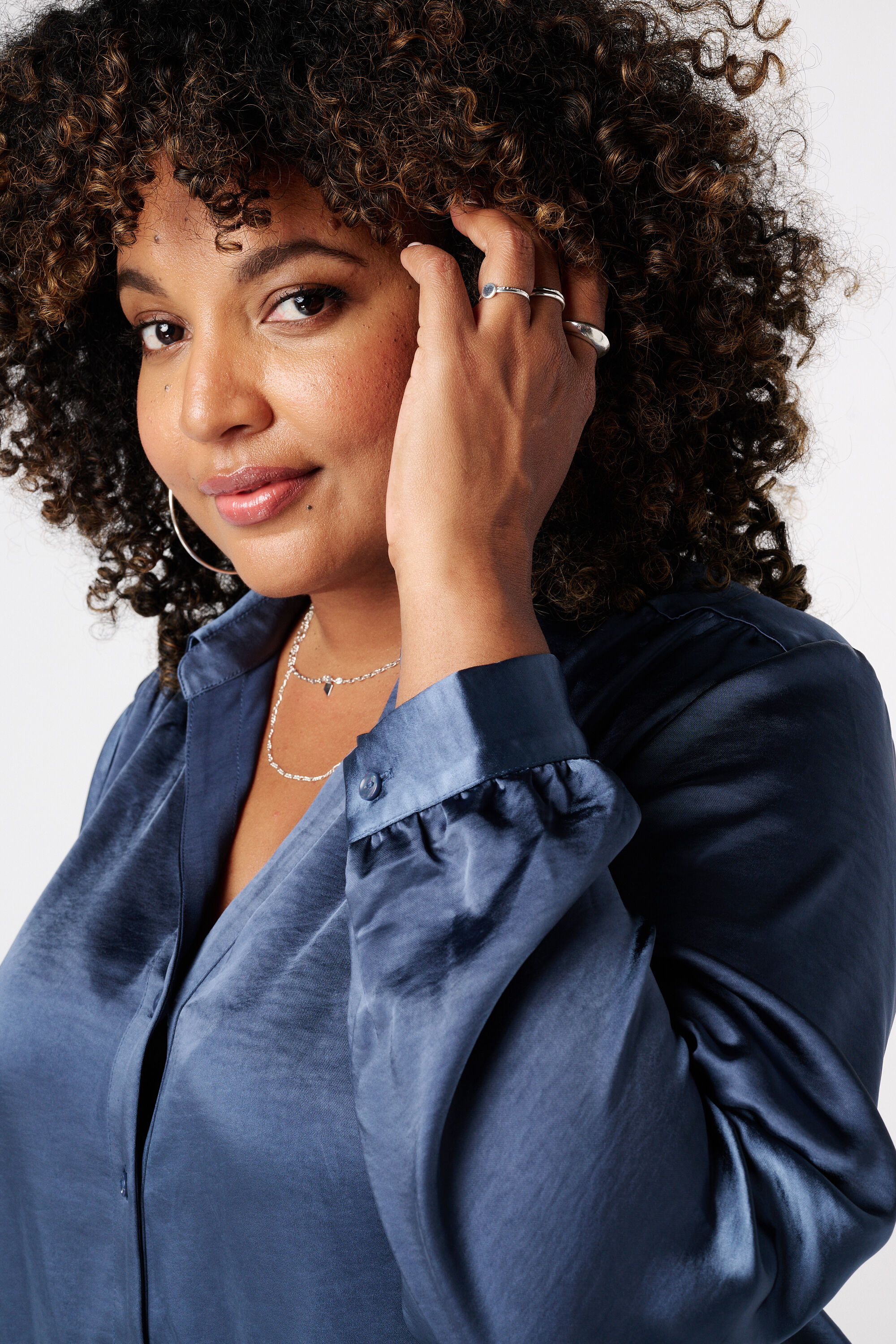 Blouse in satijnen look image number 4