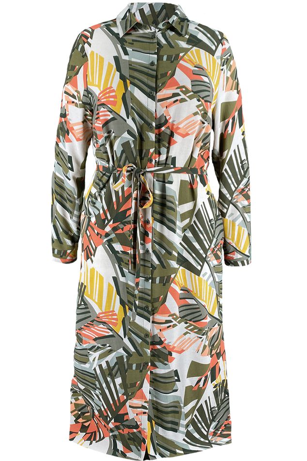 Maxi jurk met strikceintuur image number 1