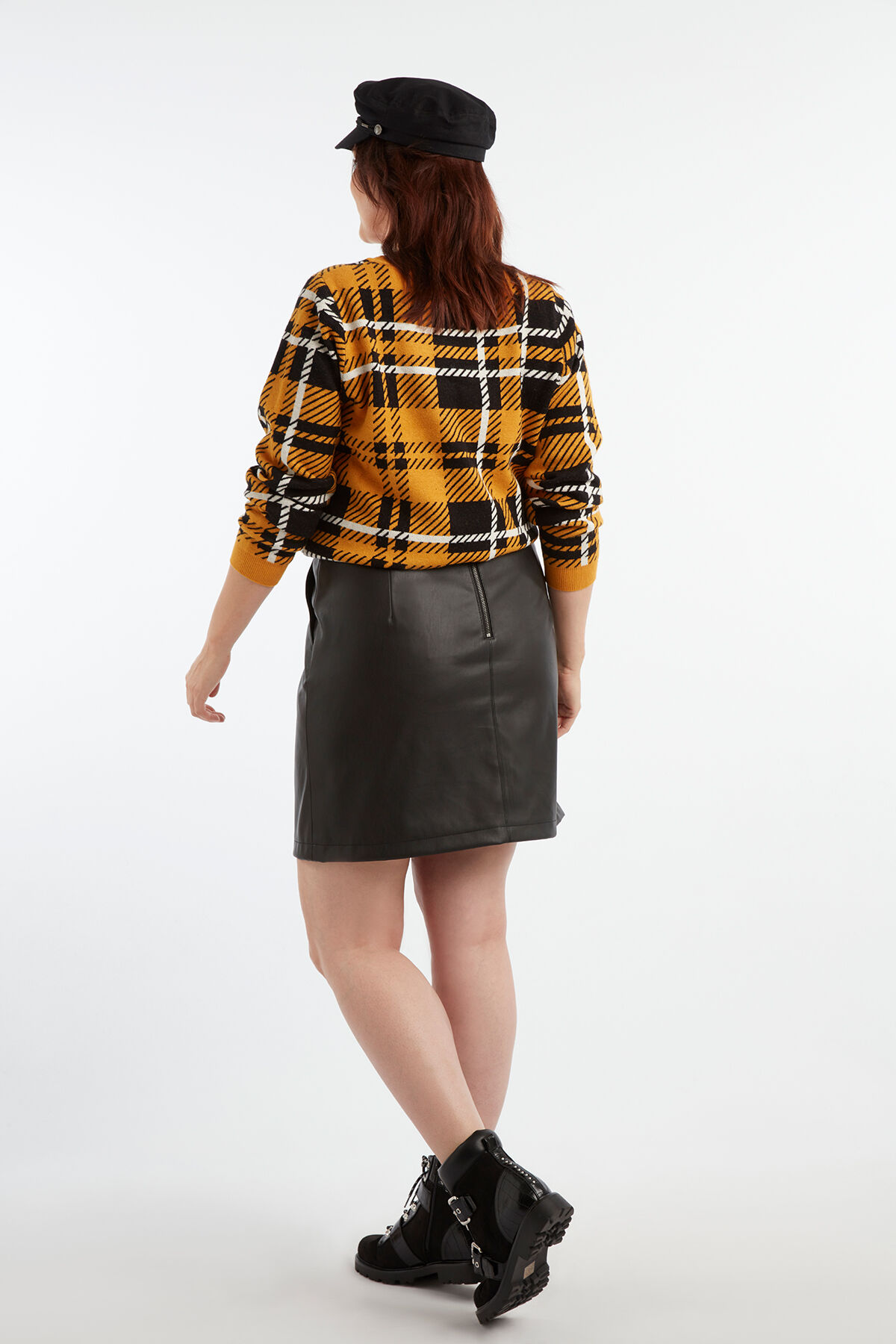 Pull &agrave; carreaux image number 4