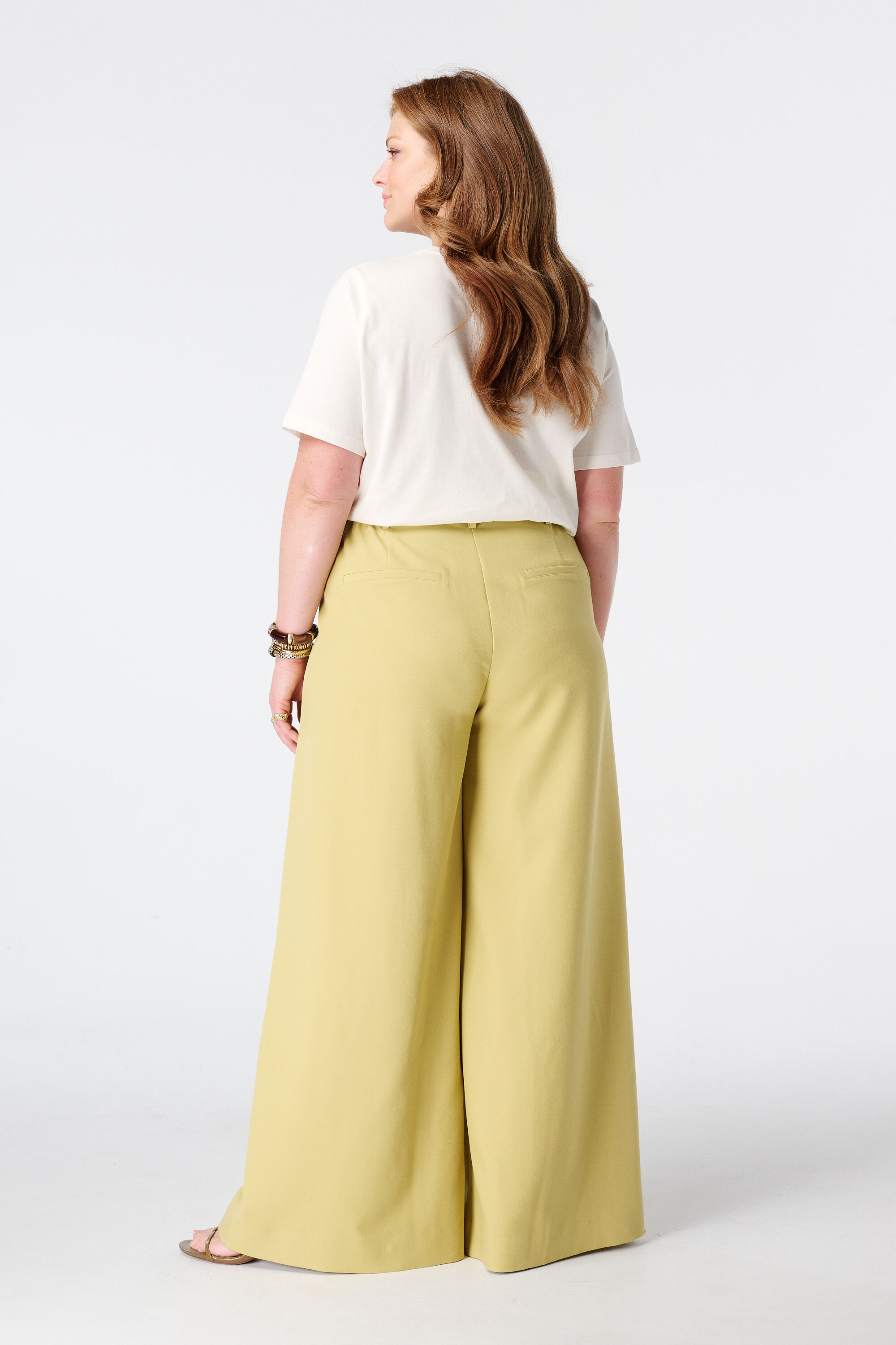 Wide leg broek met ceintuur image number 3