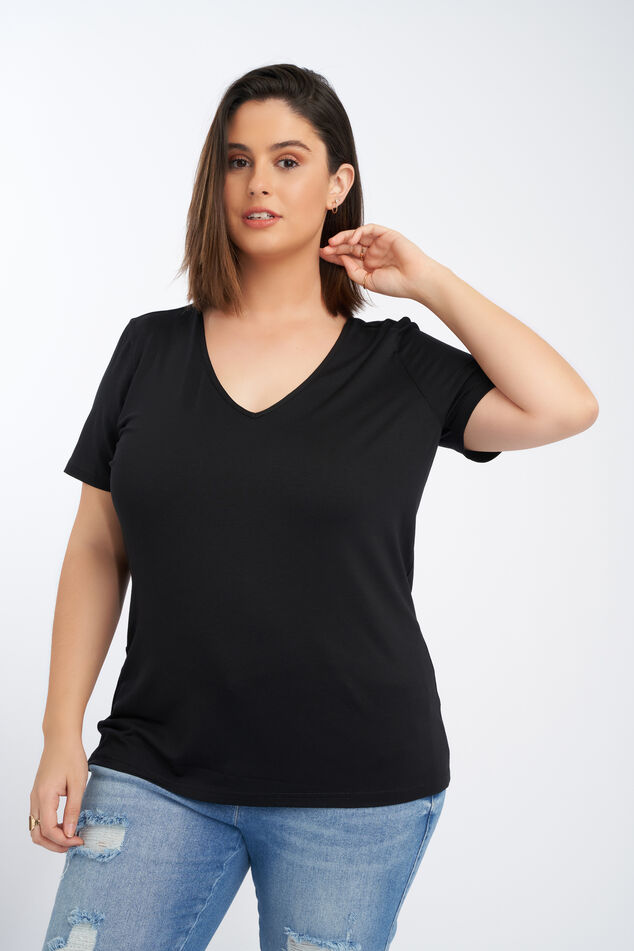 Lot de 2 t-shirts avec col en V image number 0