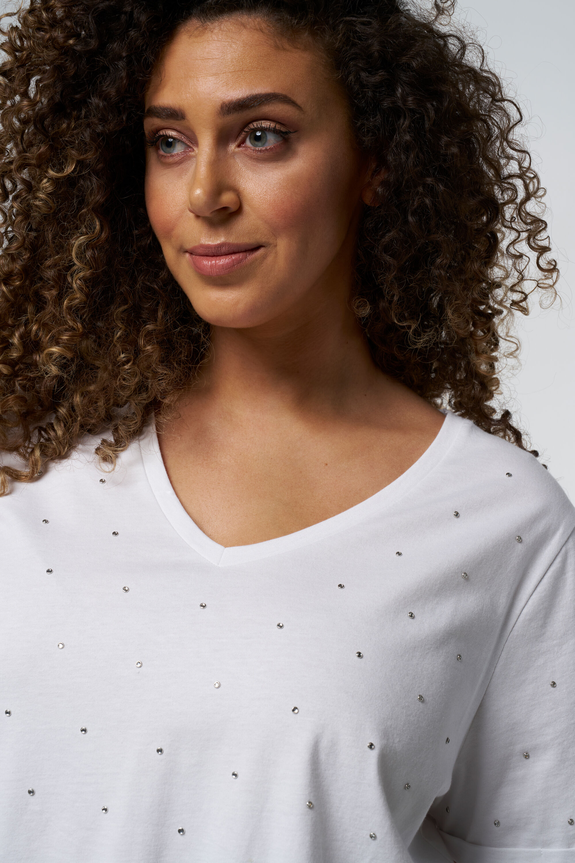 T-shirt met steentjes image number 4